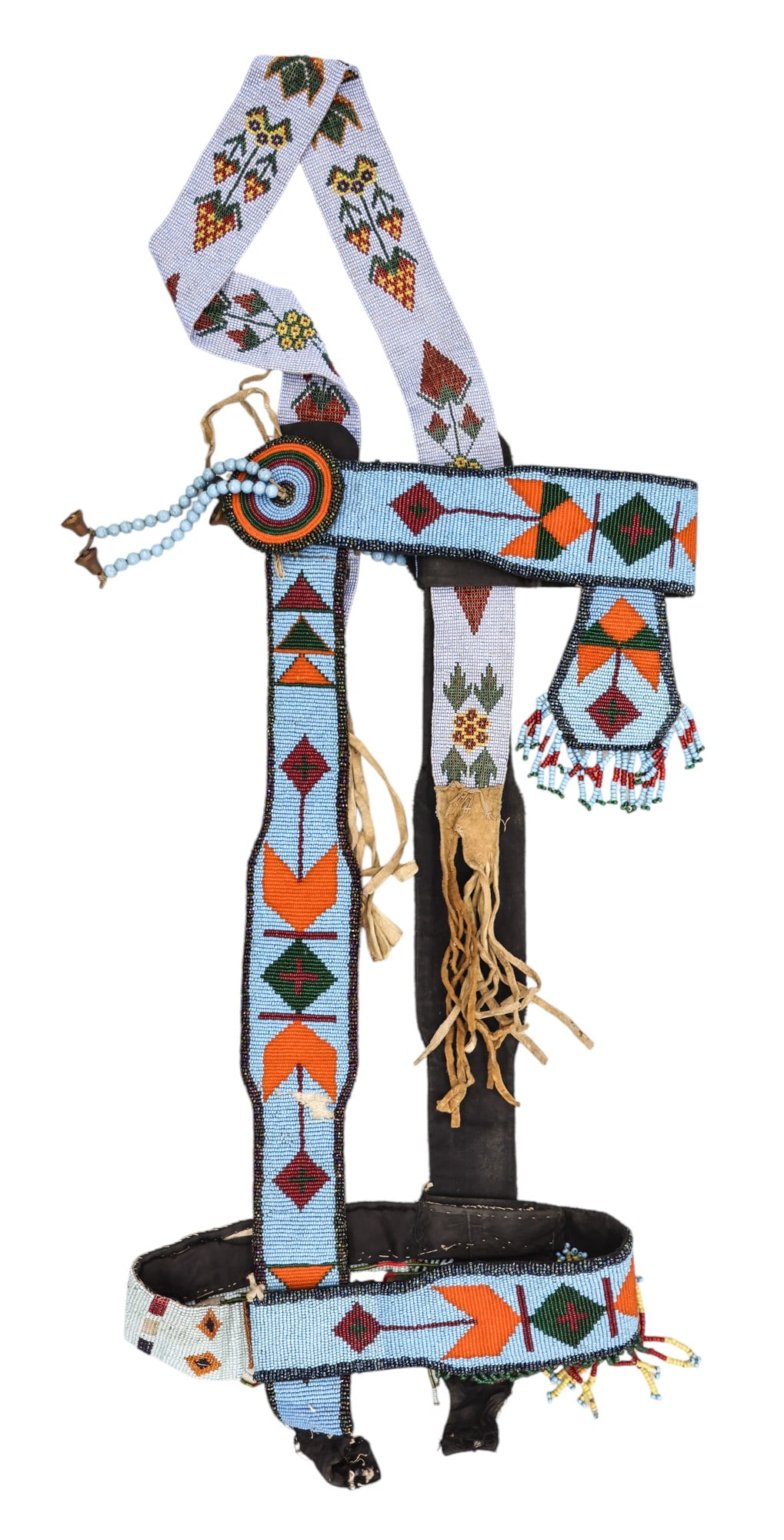 Old Native American Beaded Horse Headstall (1 of 1)