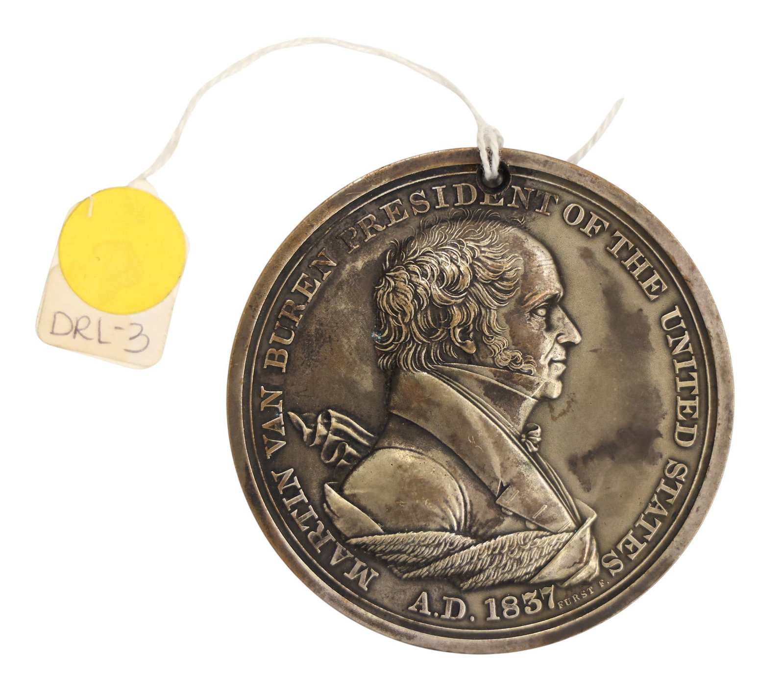 Antique 1837 Martin Van Buren Bronze Indian Peace Medal (1 of 2)
