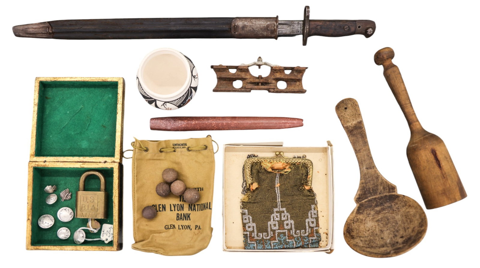 12pc Old Western Primitives and Native Artifacts (1 of 1)