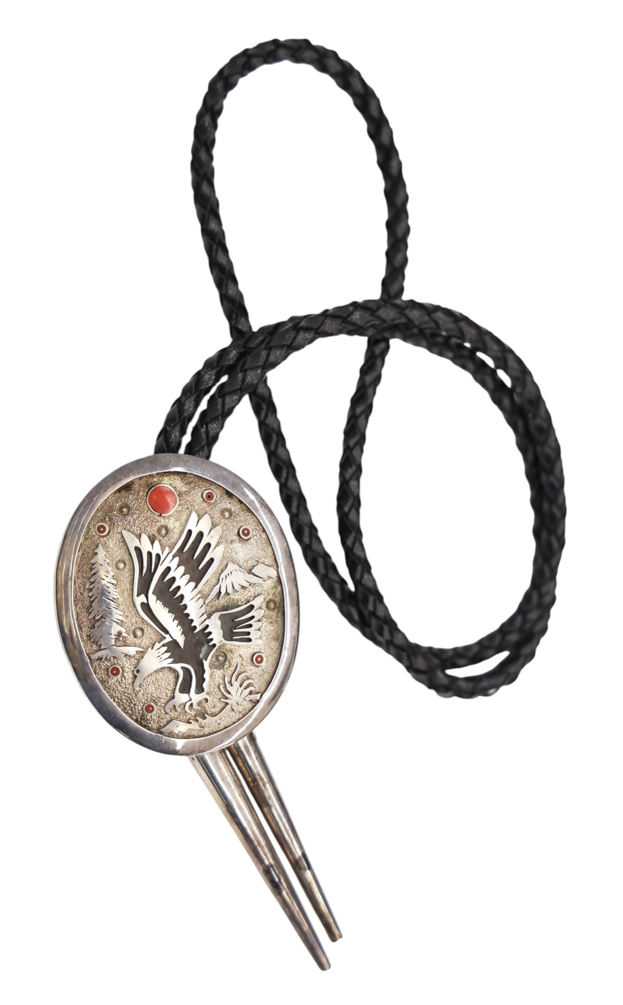 Richard Begay Navajo Sterling Eagle Bolo Tie (1 of 1)