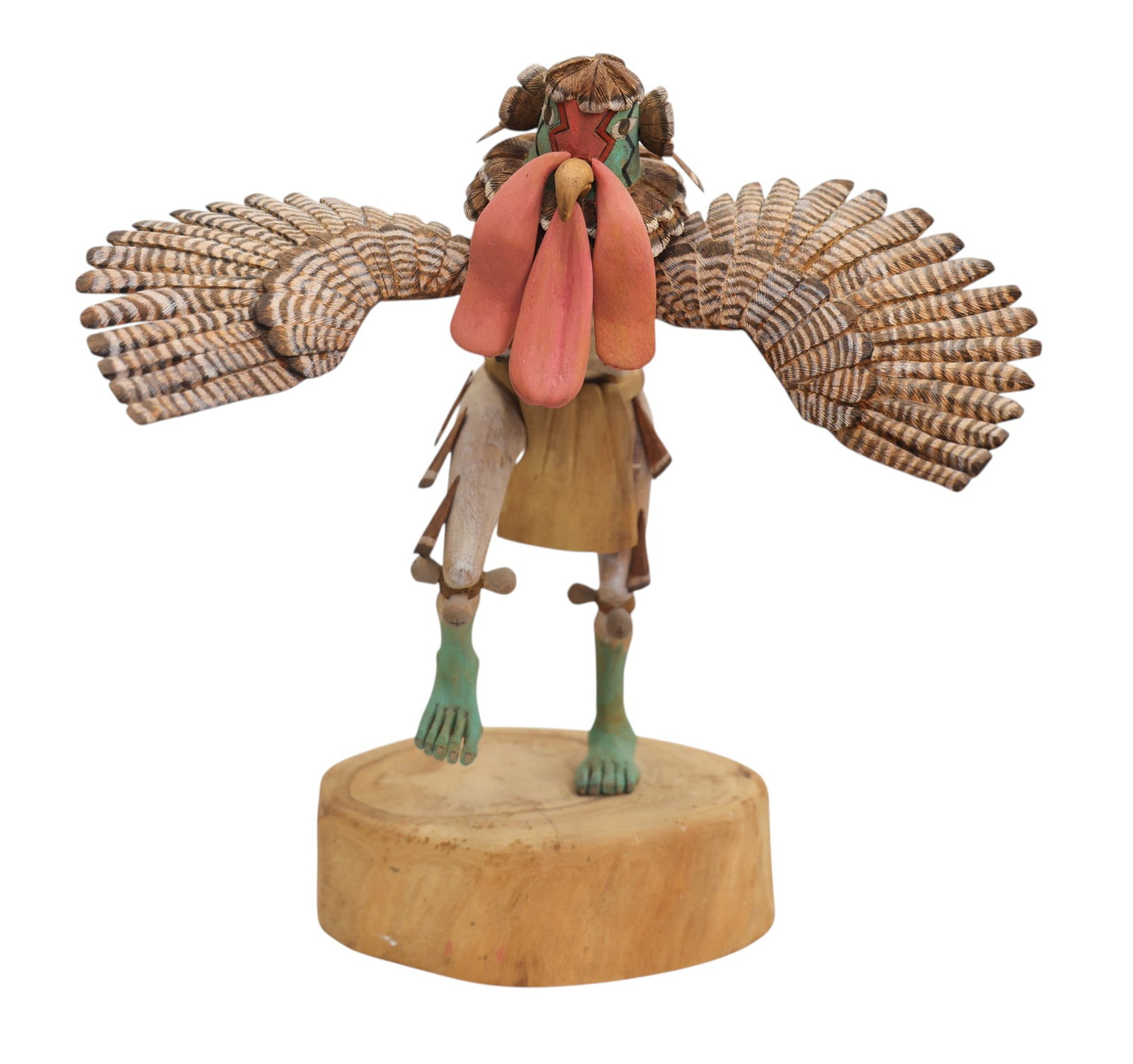 Aaron Fred Hopi Turkey Dancer Carved Cottonwood Kachina Doll (1 of 2)