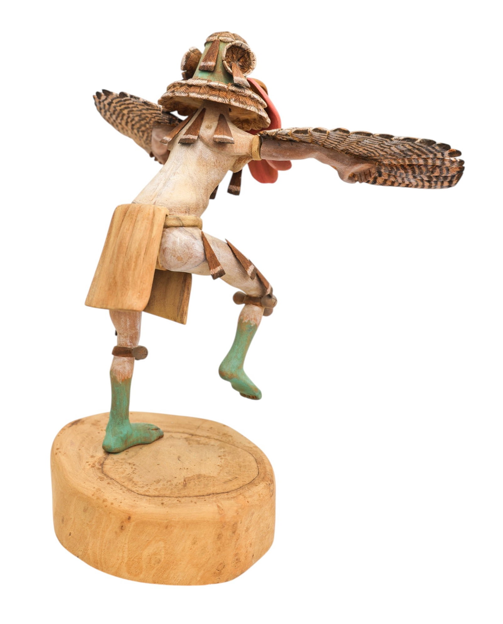 Aaron Fred Hopi Turkey Dancer Carved Cottonwood Kachina Doll - 2