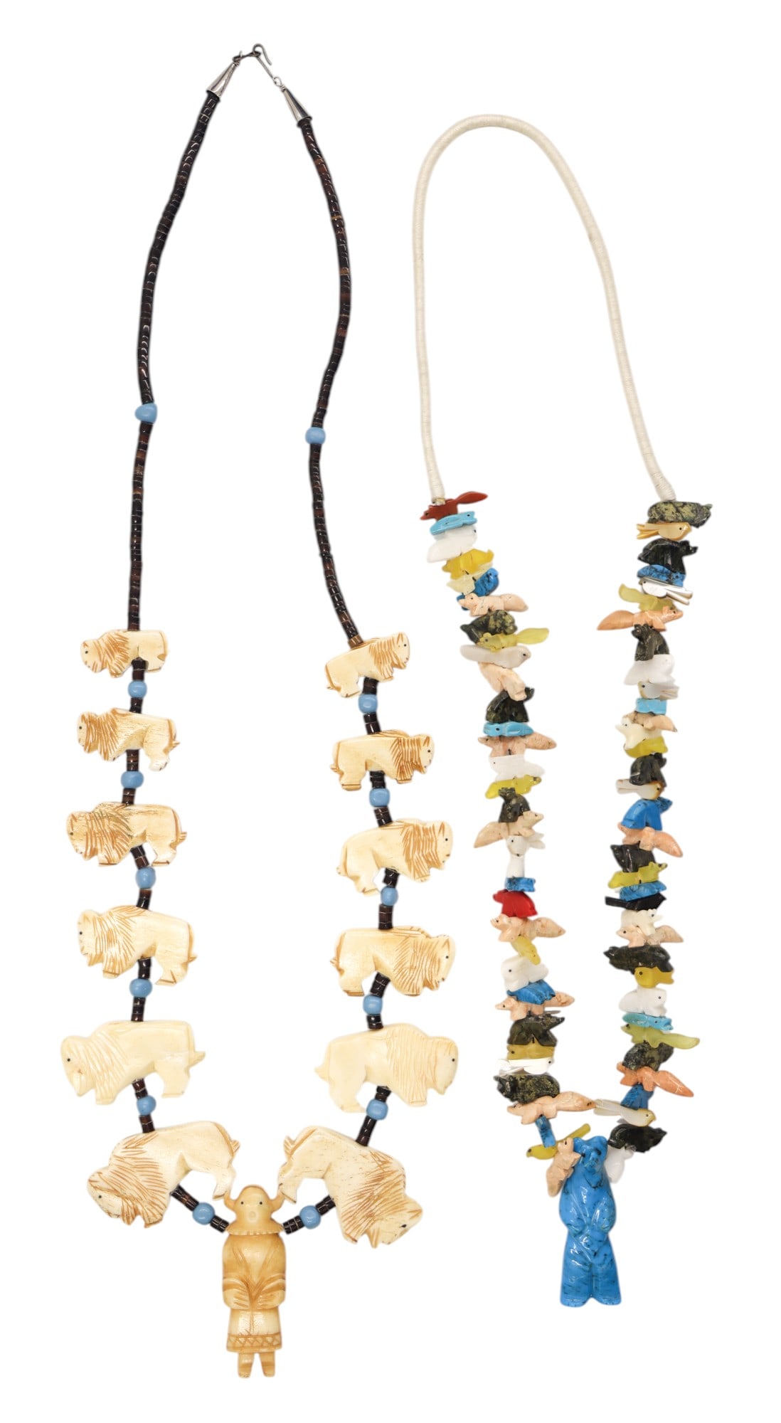 2pc Old Hopi Stone and Bone Fetish Necklaces (1 of 2)