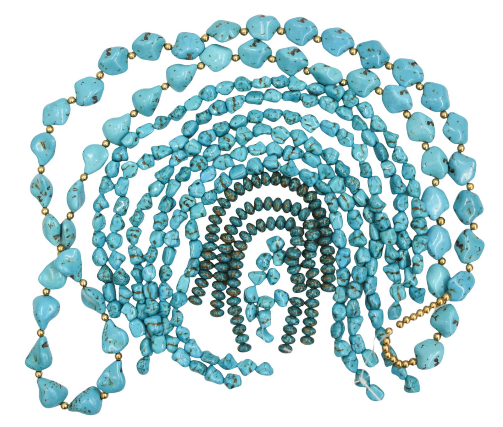 Group Navajo Turquoise Assorted Beads (1 of 2)