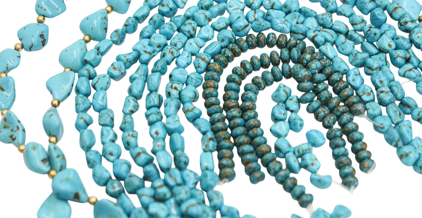 Group Navajo Turquoise Assorted Beads - 2