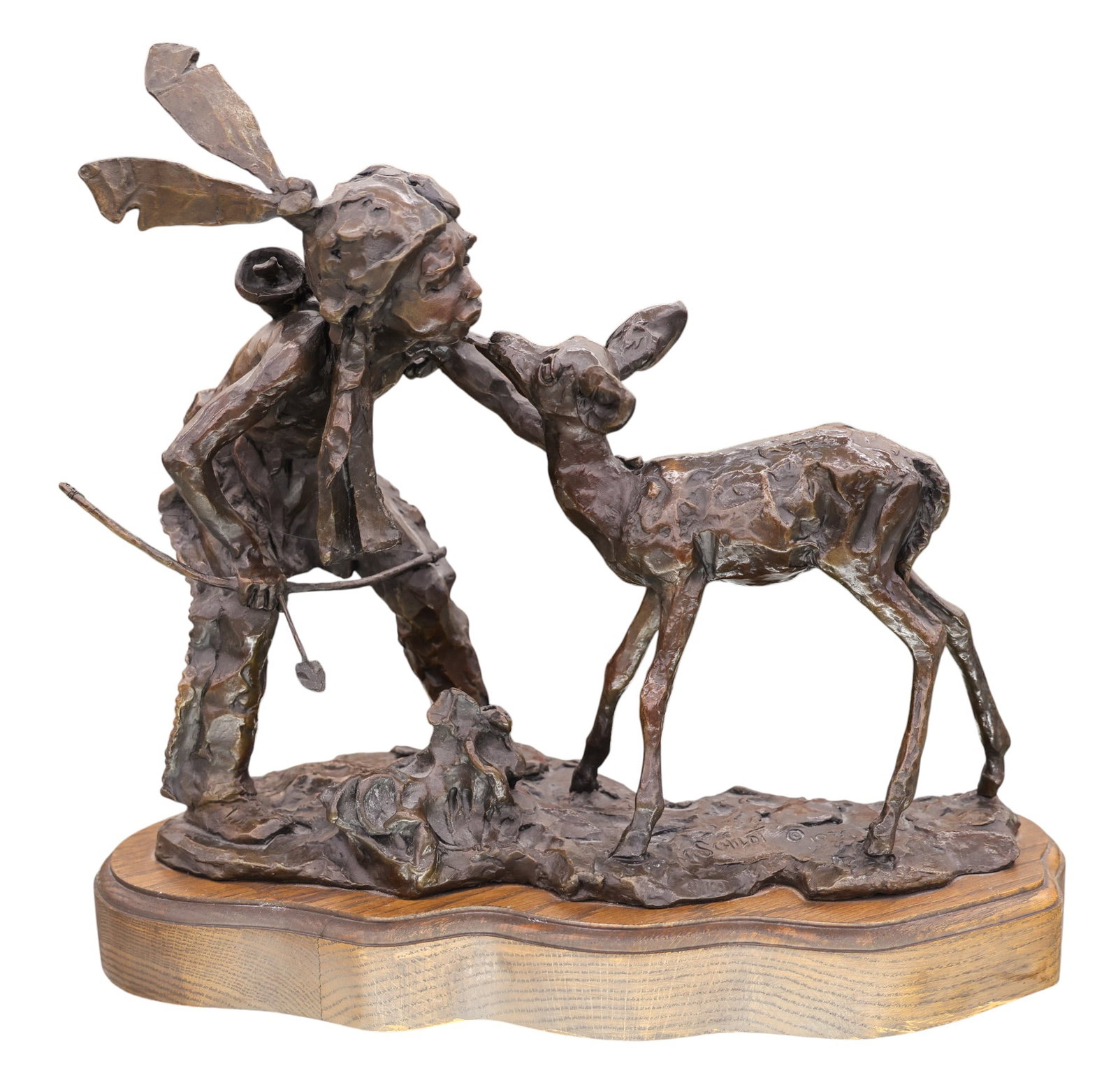 Gary Schildt "First Hunt" 1978 Bronze Sculpture (1 of 2)