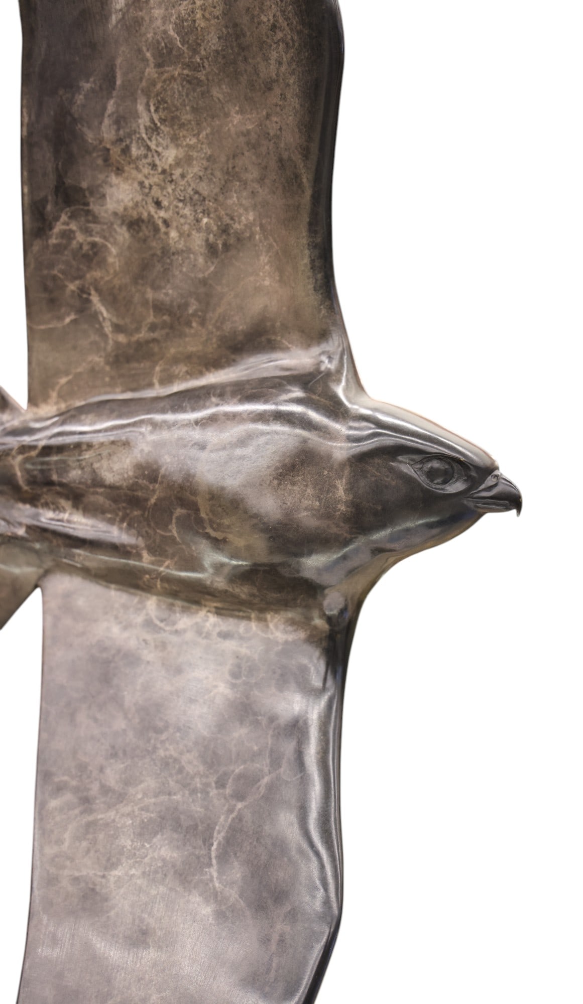 Ross Matteson "Peregrine Flight" 1989 Bronze Sculpture - 3