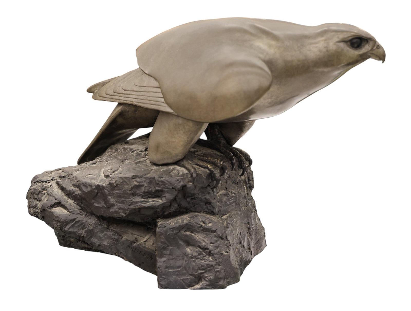 Ross Matteson "Gyr" (Falcon) 1990 Bronze Sculpture - 3