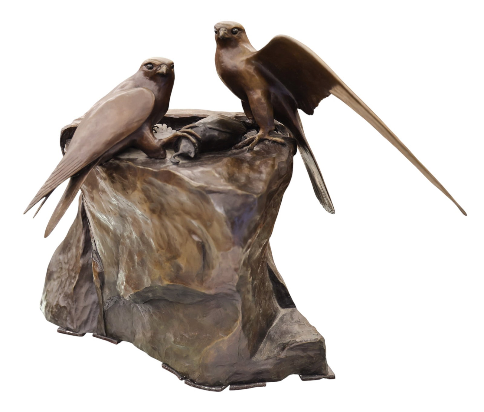 Ross Matteson "High on a Cliff" 1984 Bronze Sculpture (1 of 3)