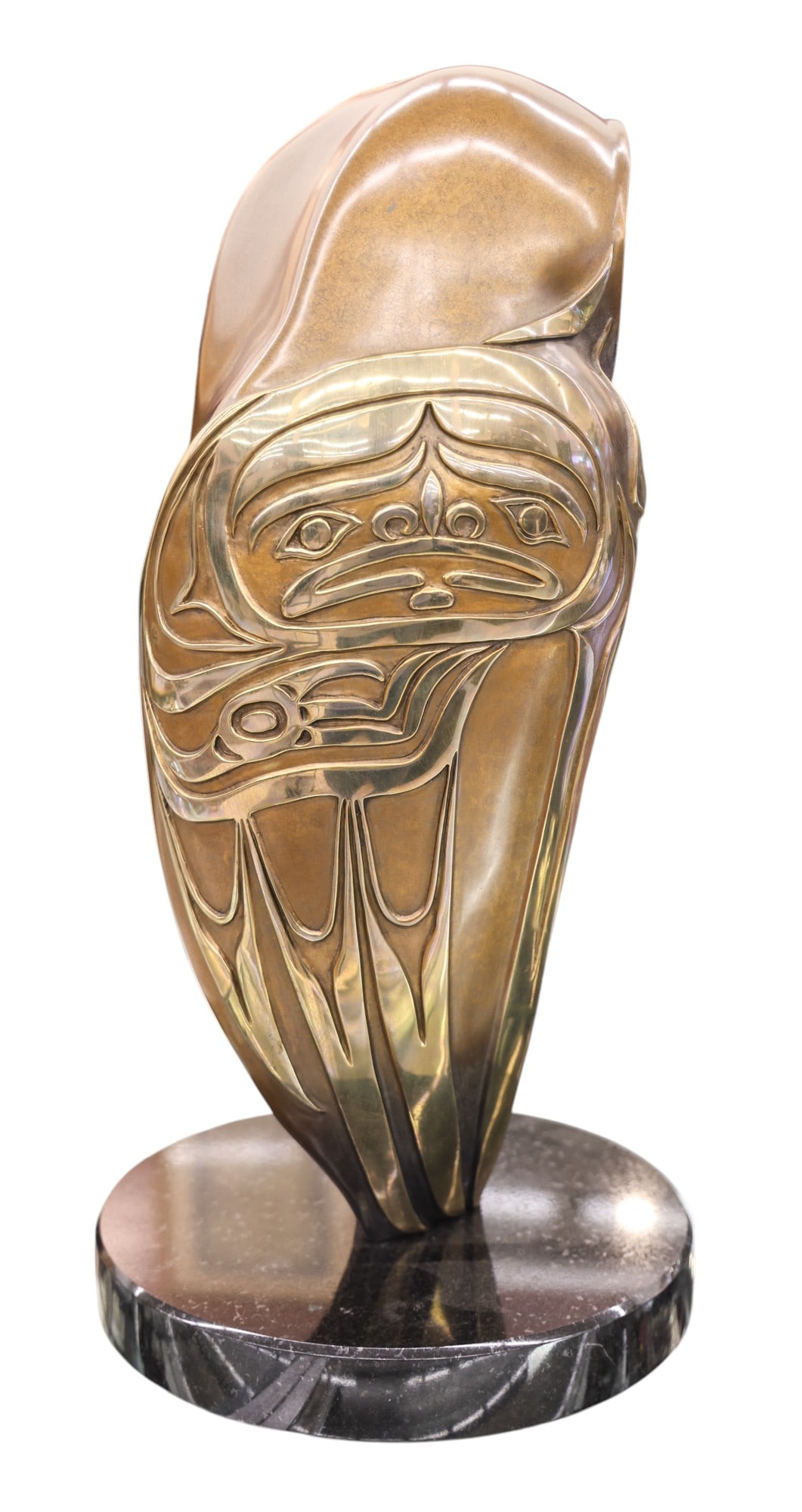 Arlene Mickelson "Owl Spirit" 1993 Bronze Sculpture - 2