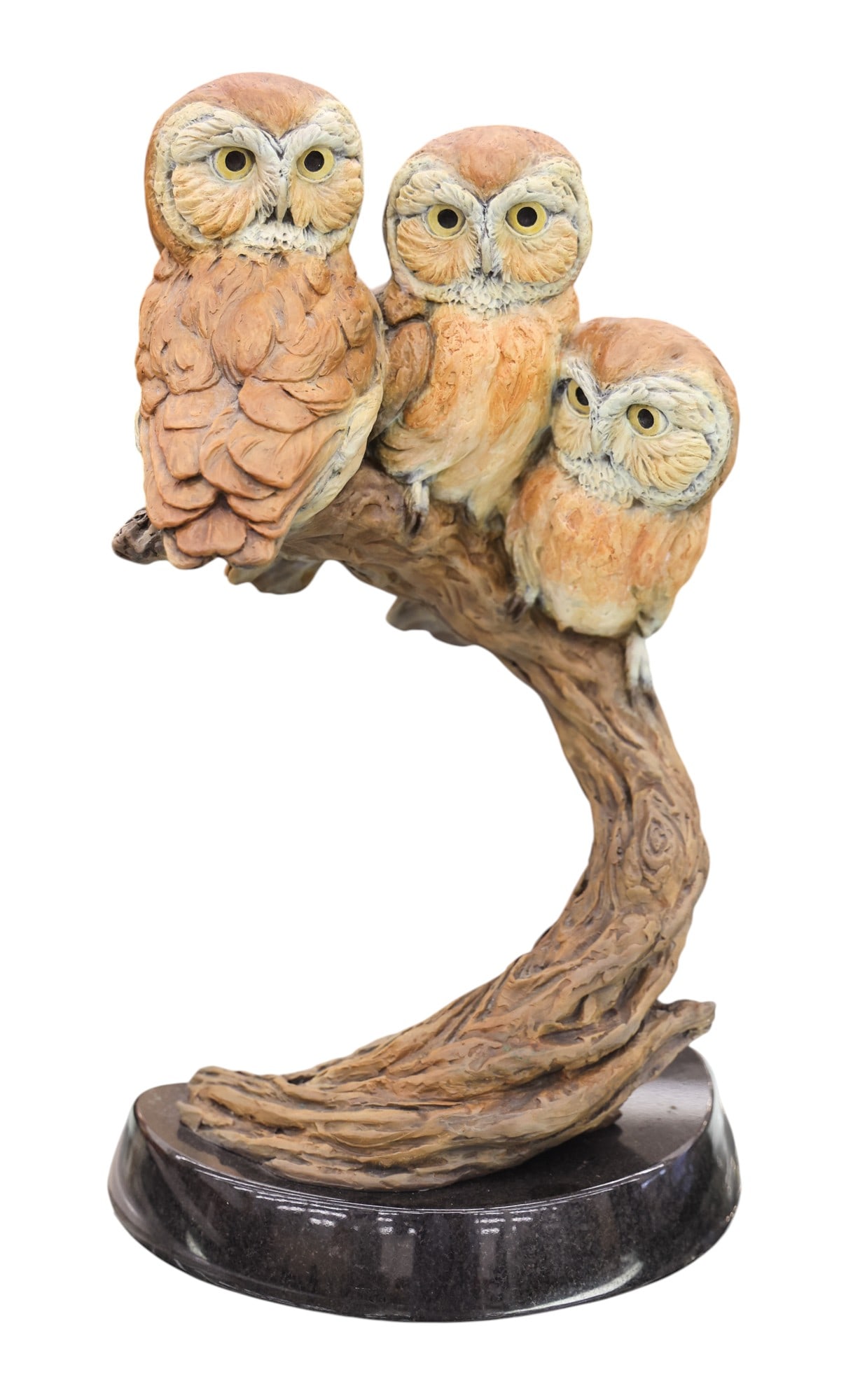 Eugene Morelli "Owl Family" Bronze Sculpture (1 of 2)