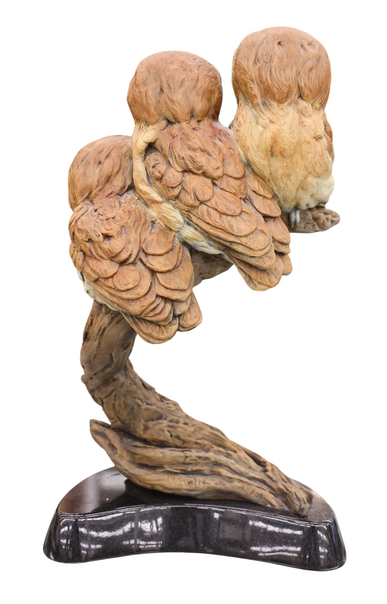 Eugene Morelli "Owl Family" Bronze Sculpture - 2