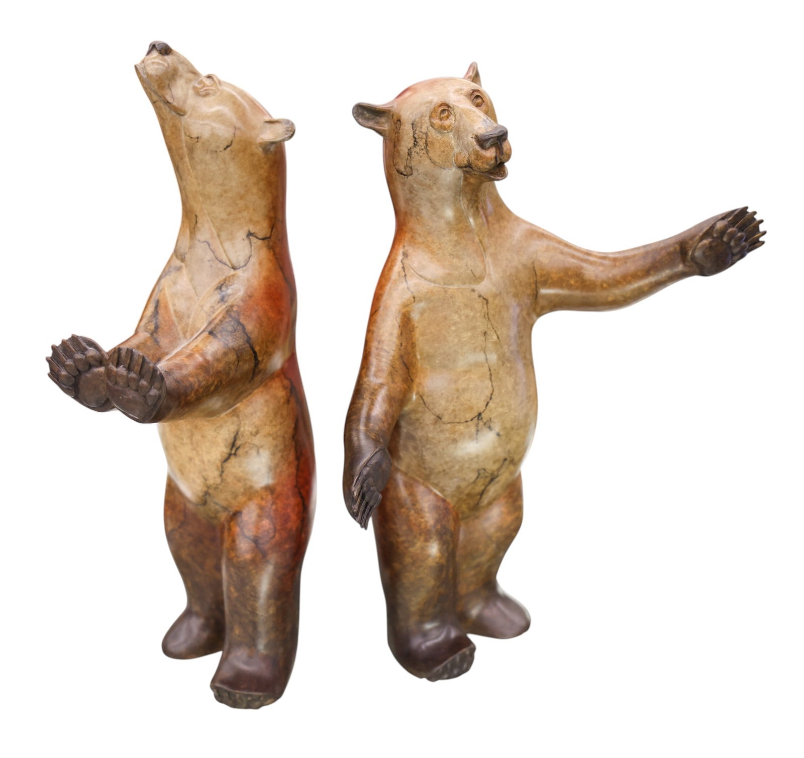 Joshua Tobey "Cody and Carmel" (Bears) 2009 Bronze Sculpture - 2