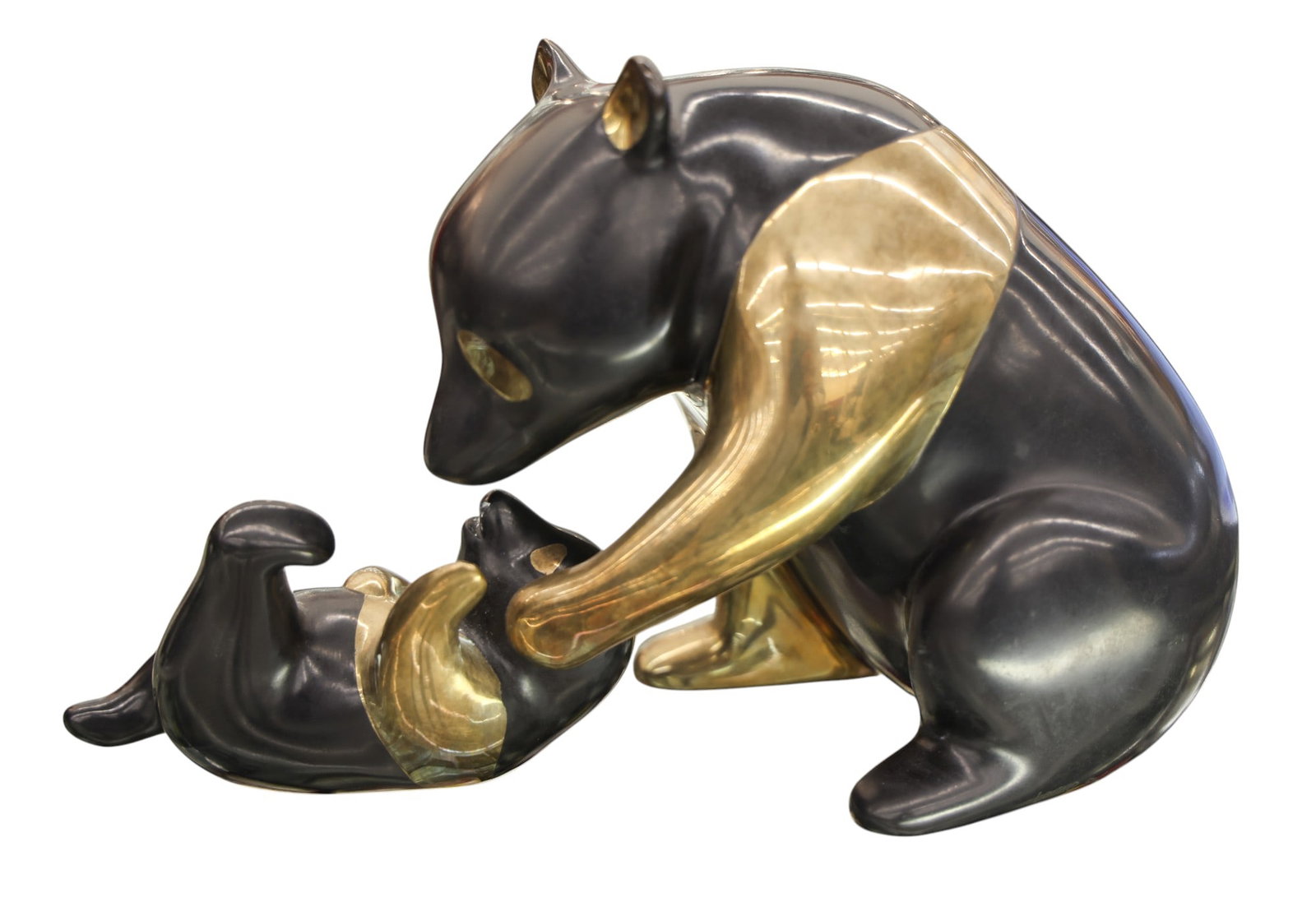 Loet Vanderveen "Panda and Baby" Bronze Sculpture - 2