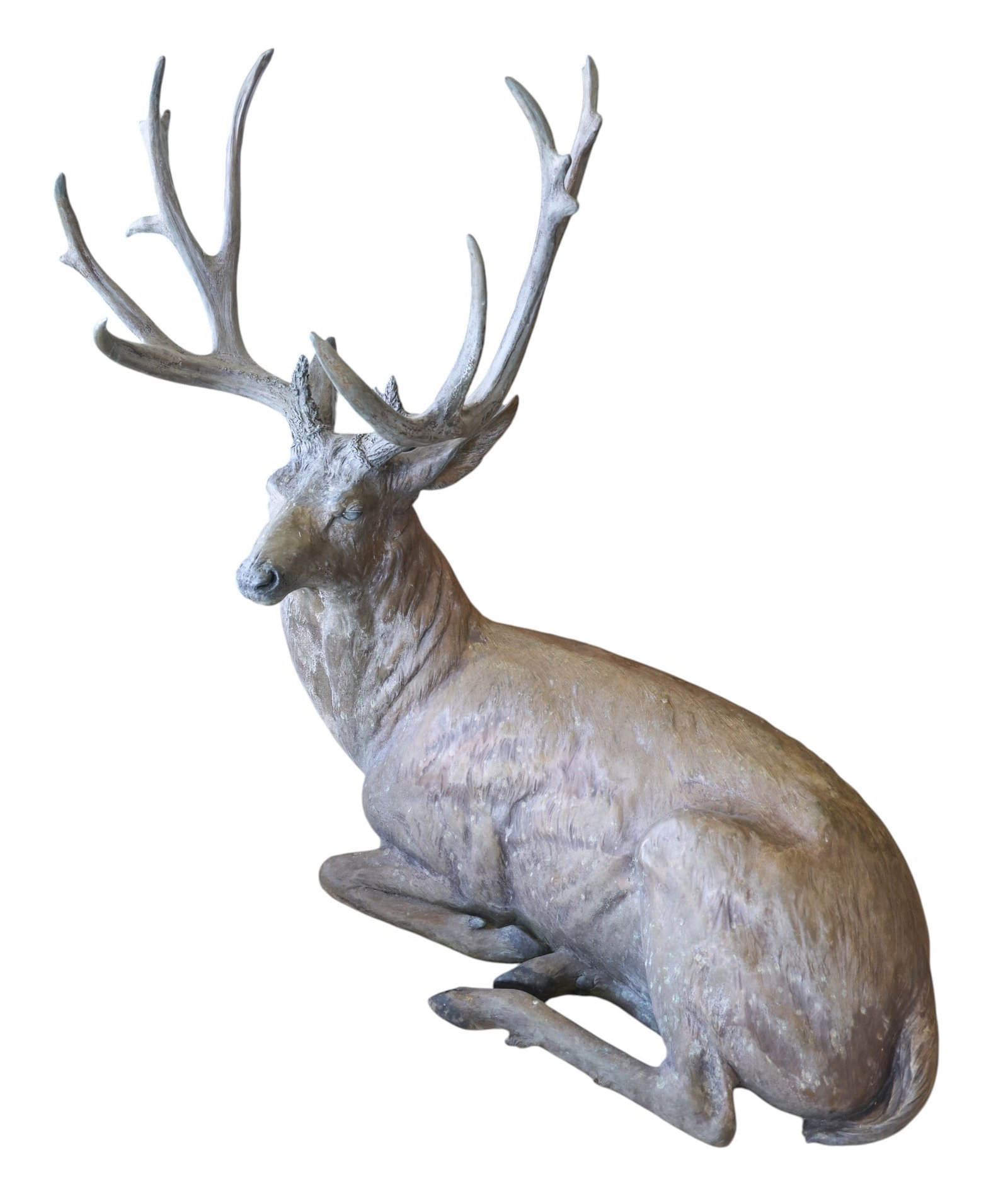 Rip Caswell "Monumental Seated Elk" 1995 Bronze Sculpture - 2