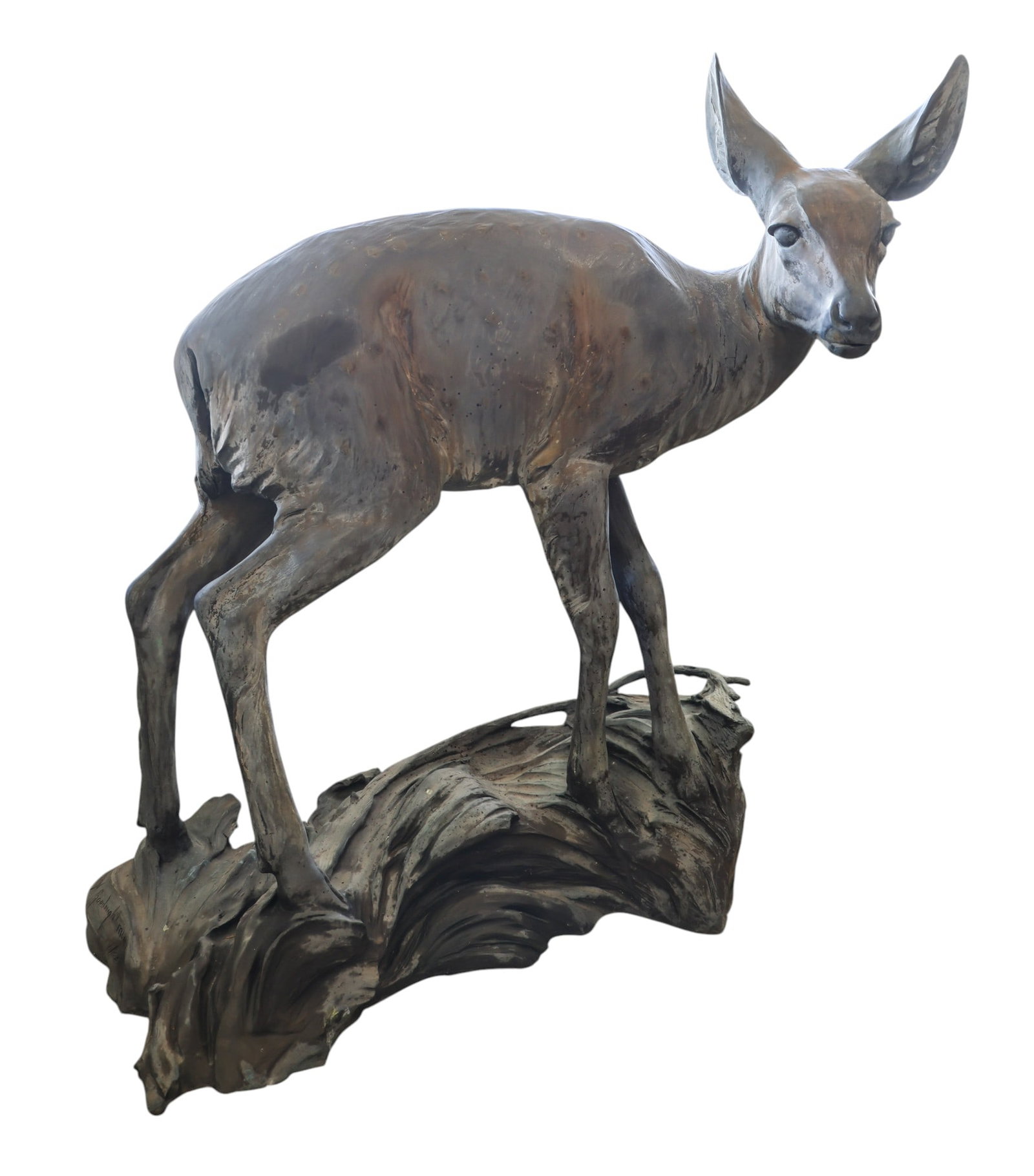 Veryl Goodnight "The Newcomer" (Fawn) 1991 Large Bronze Sculpture - 3