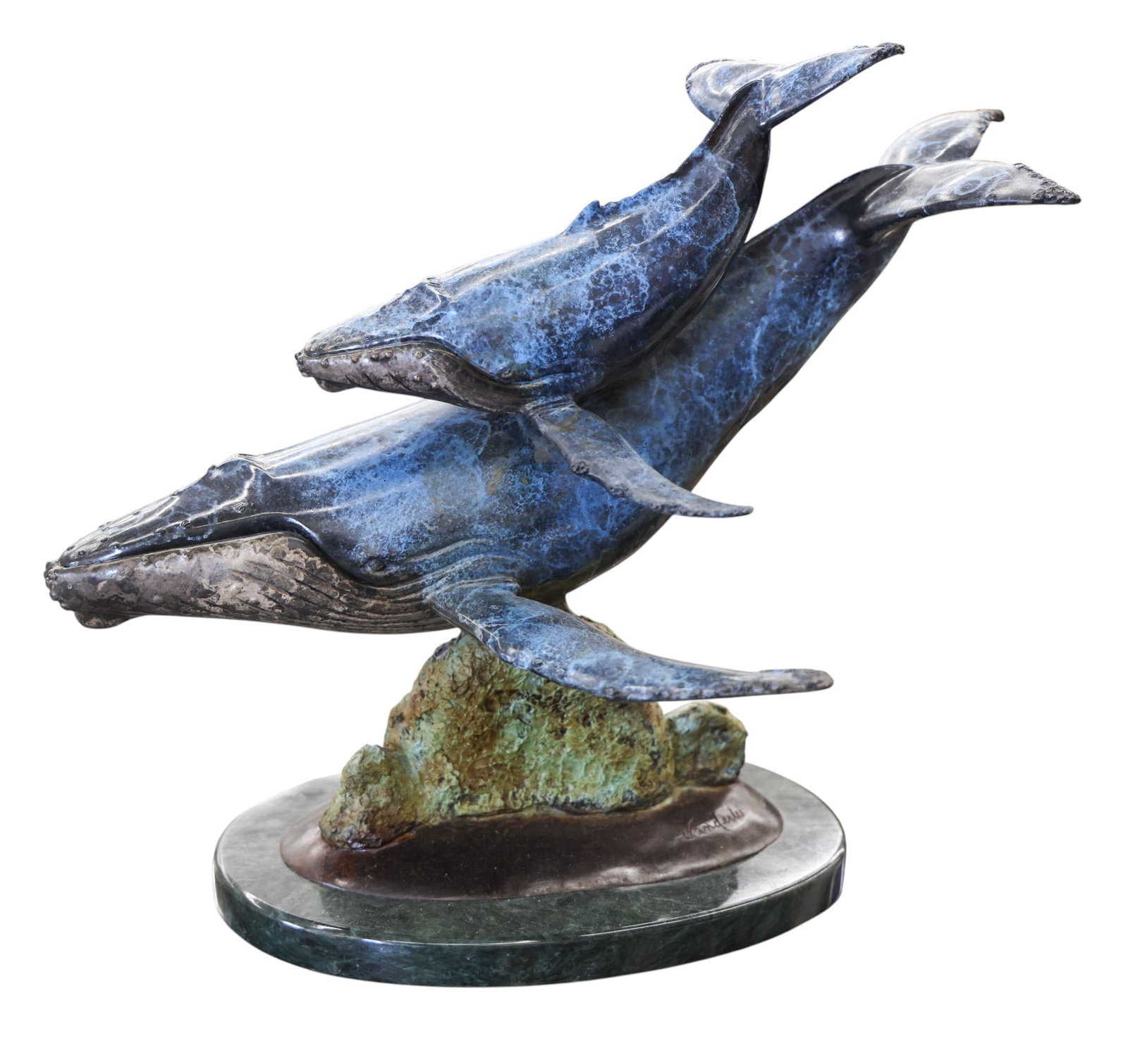Phil Vanderlei "Piggy Back" (Humpback Whales) Bronze Sculpture - 2