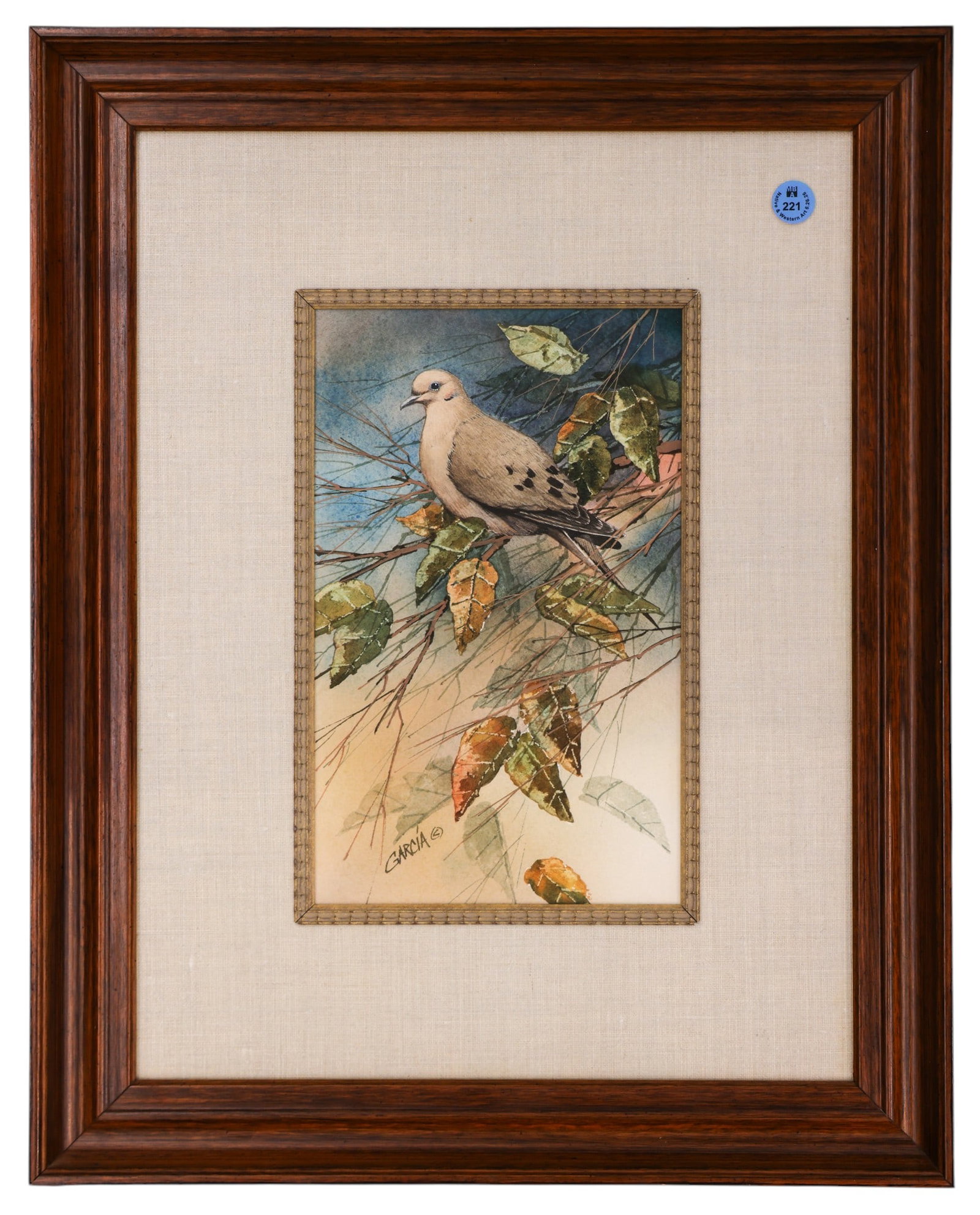 Joe Garcia "Mourning Dove" Watercolor on Paper - 2