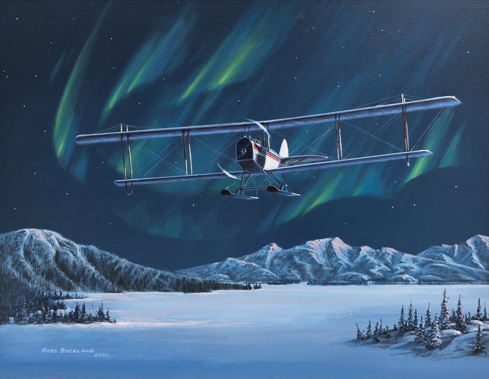 Ross Buckland "Christmas Eve" 2000 Oil on Board: Ross Buckland (b.1958 Canadian) "Christmas Eve" 2000 Oil on Board 12"x16' Image. Signed and dated lower left. Gallery farmed 18"x22". Excellent condition.