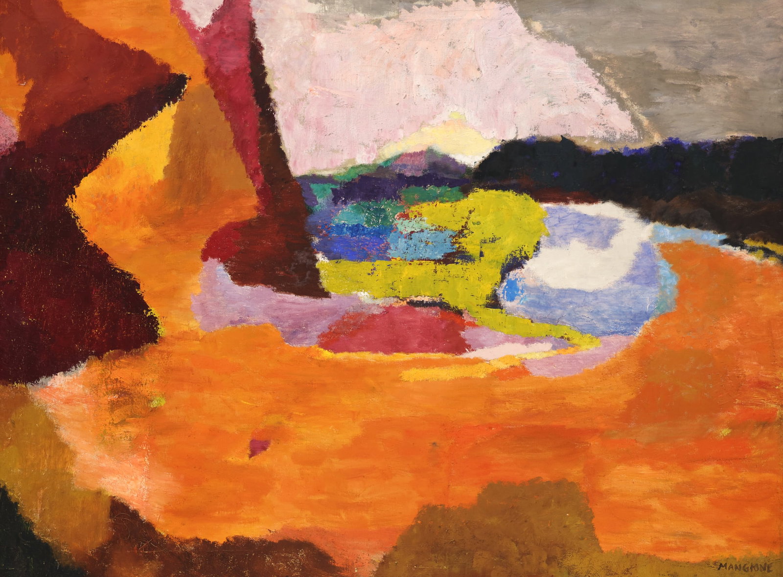 Patricia Mangione "New Mexico Landscape" Oil on Canvas (1 of 3)