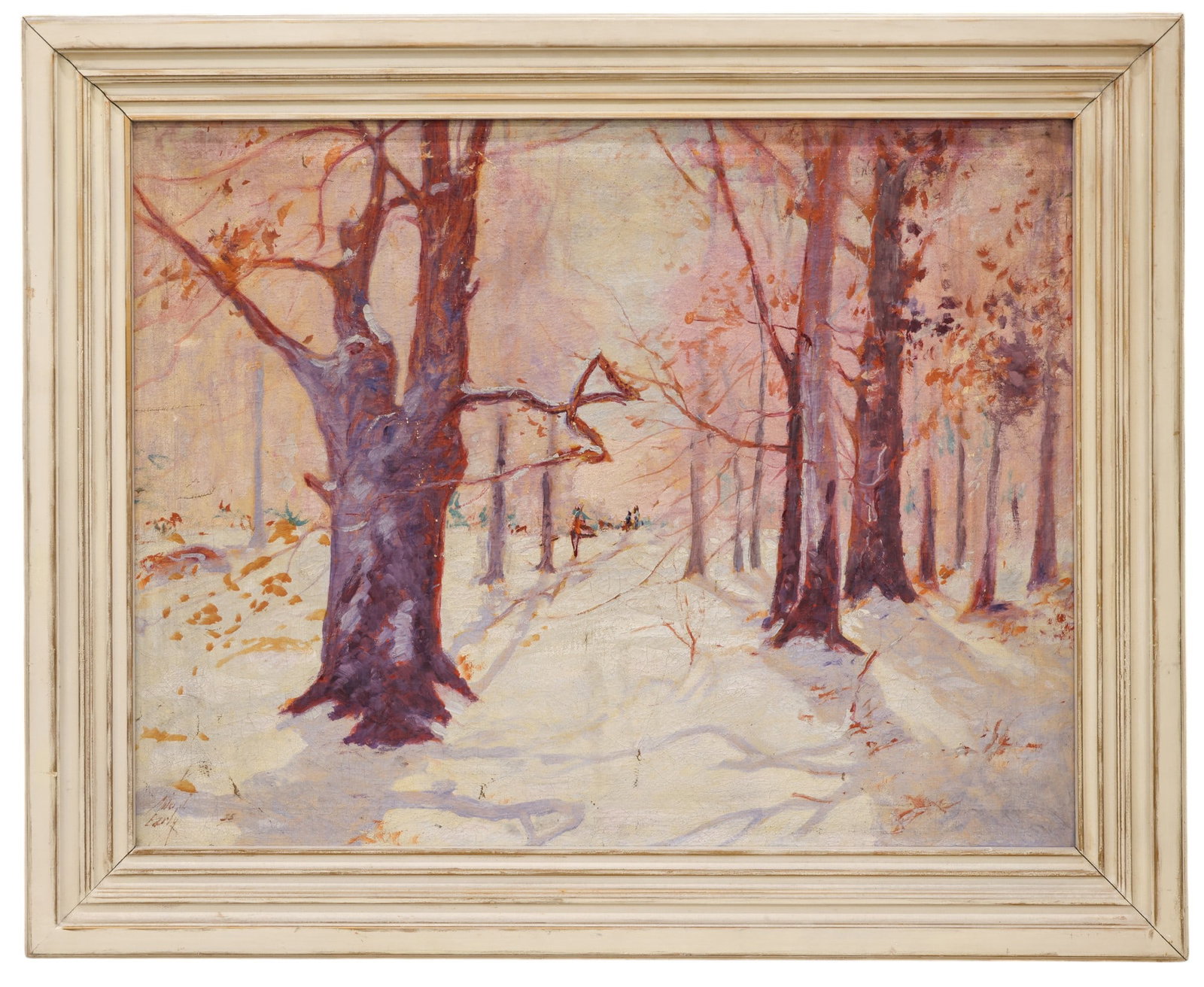 Miles Jefferson Early "Forest in Winter" 1935 Oil on Canvas - 2