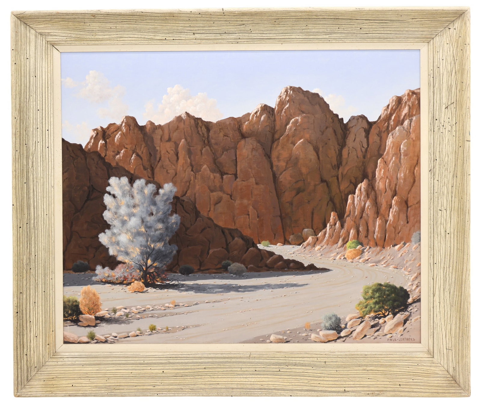 Paul Leathers "Desert Landscape" Oil on Canvas - 2