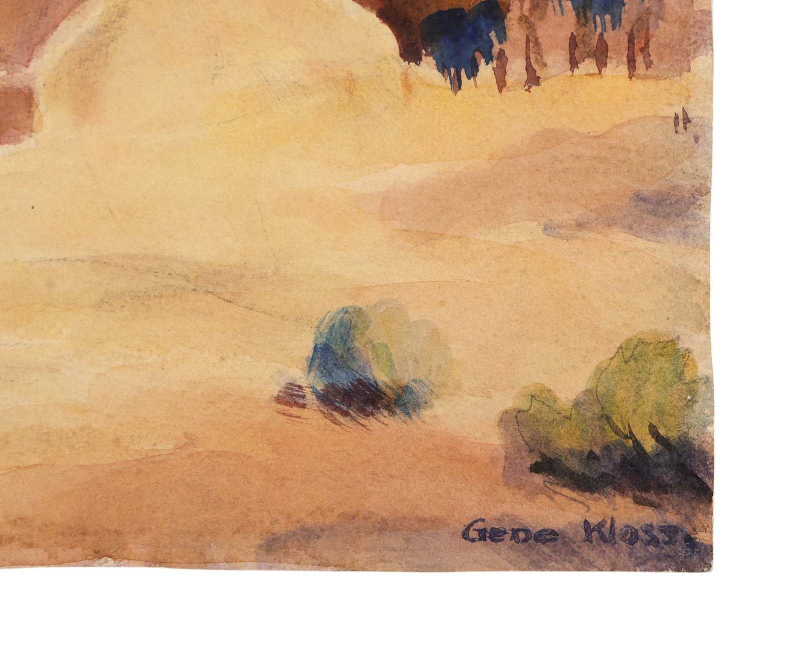 Gene Kloss "Taos Landscape" Watercolor on Paper - 3