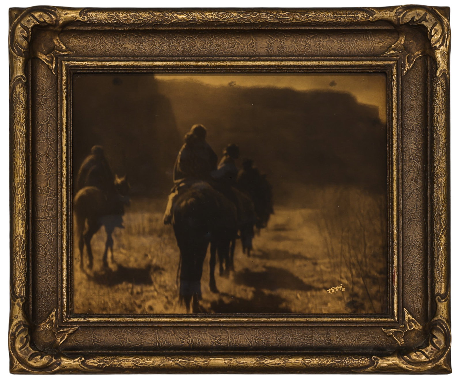 Edward Curtis "The Vanishing Race" 1904 Orotone Photograph (1 of 4)