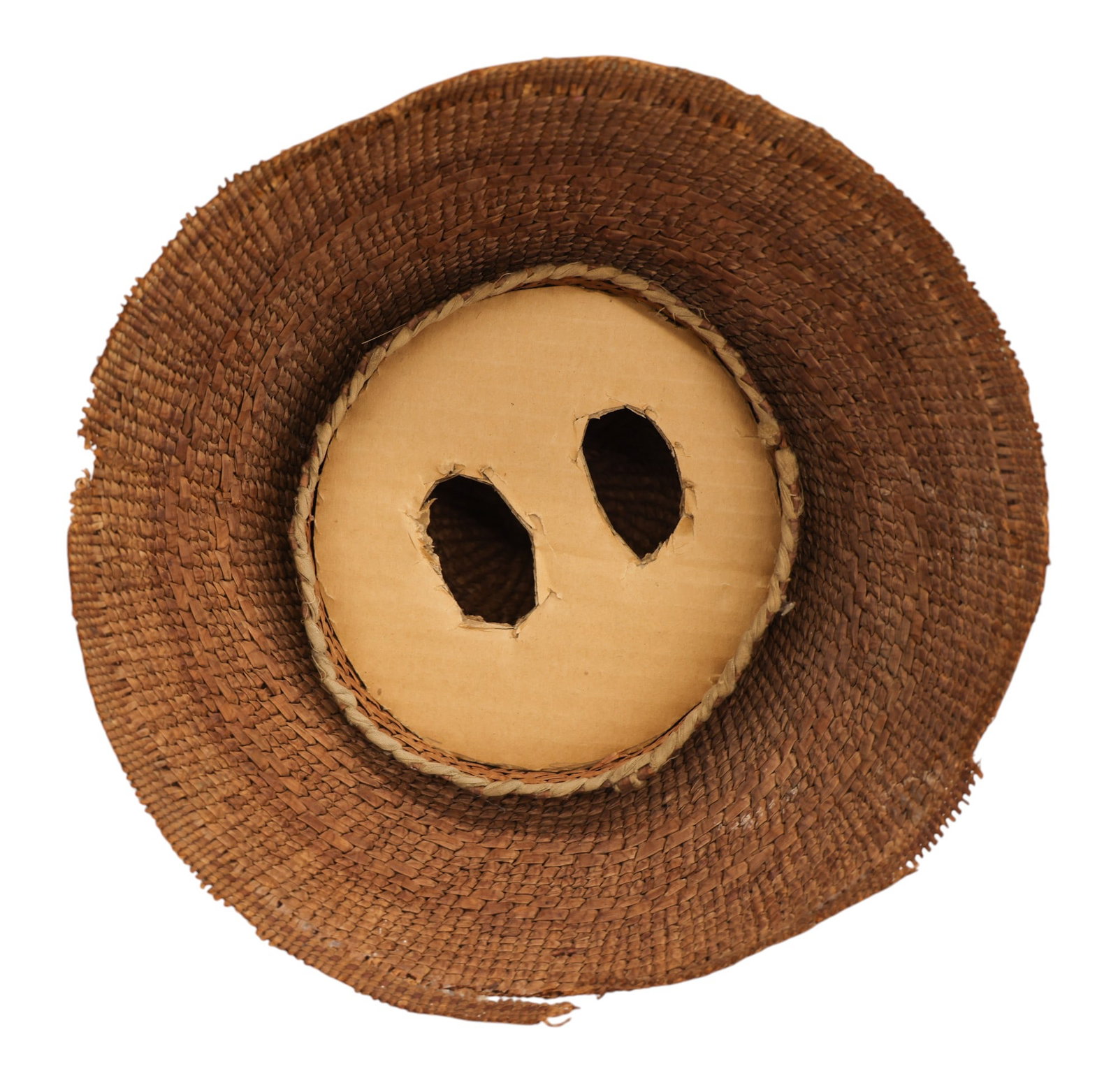 Antique Northwest Coast Indian Basketry Hat - 3