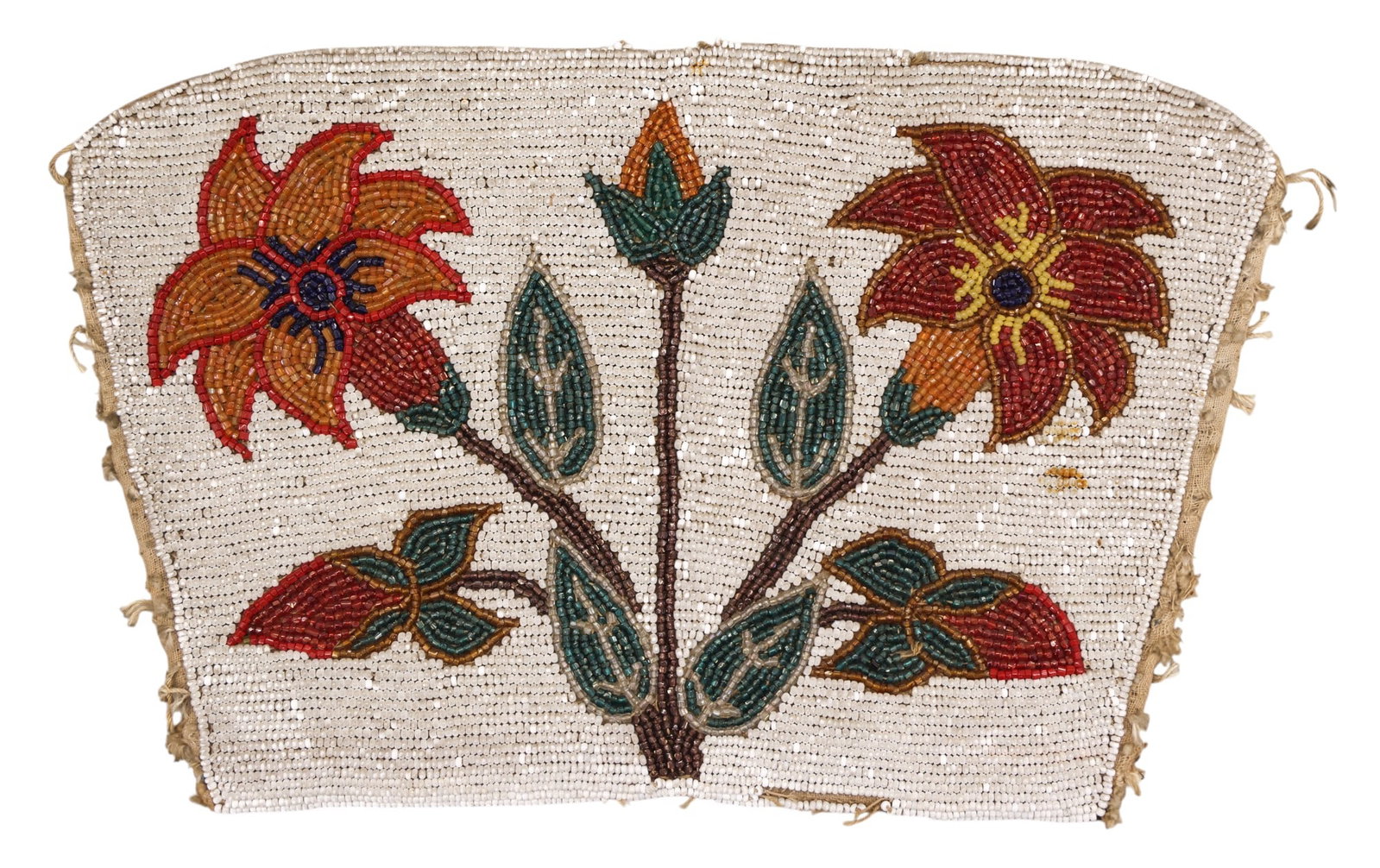 Antique Plateau Indian Beaded Cuff or Bag Fragment (1 of 2)