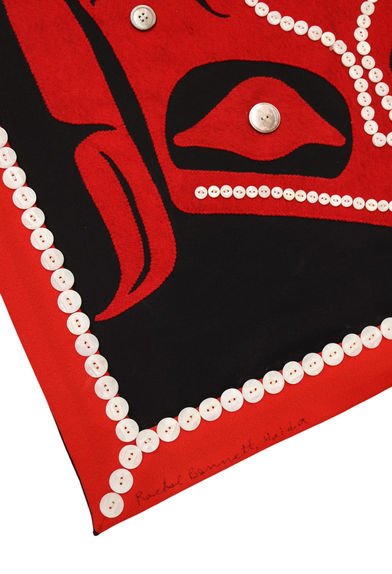 Rachel Bennett Haida Frog Button Blanket Hanging - 2
