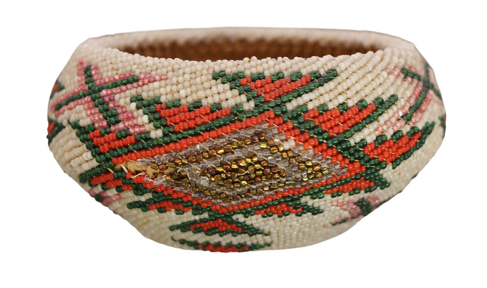 Paiute Indian Beaded Woven Basket (1 of 3)