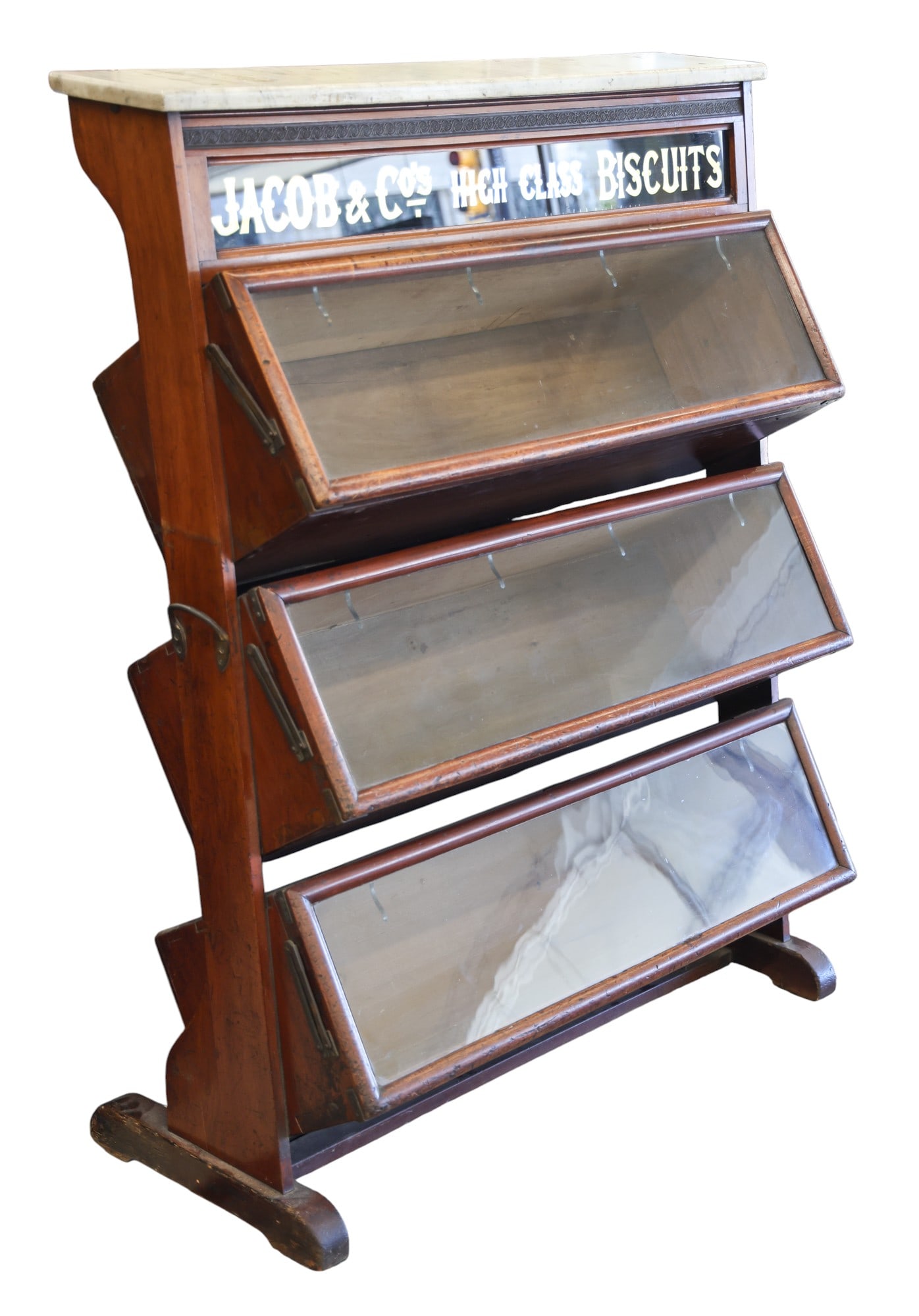 Antique Jacob & Co's High Class Biscuits Display Cabinet - 2