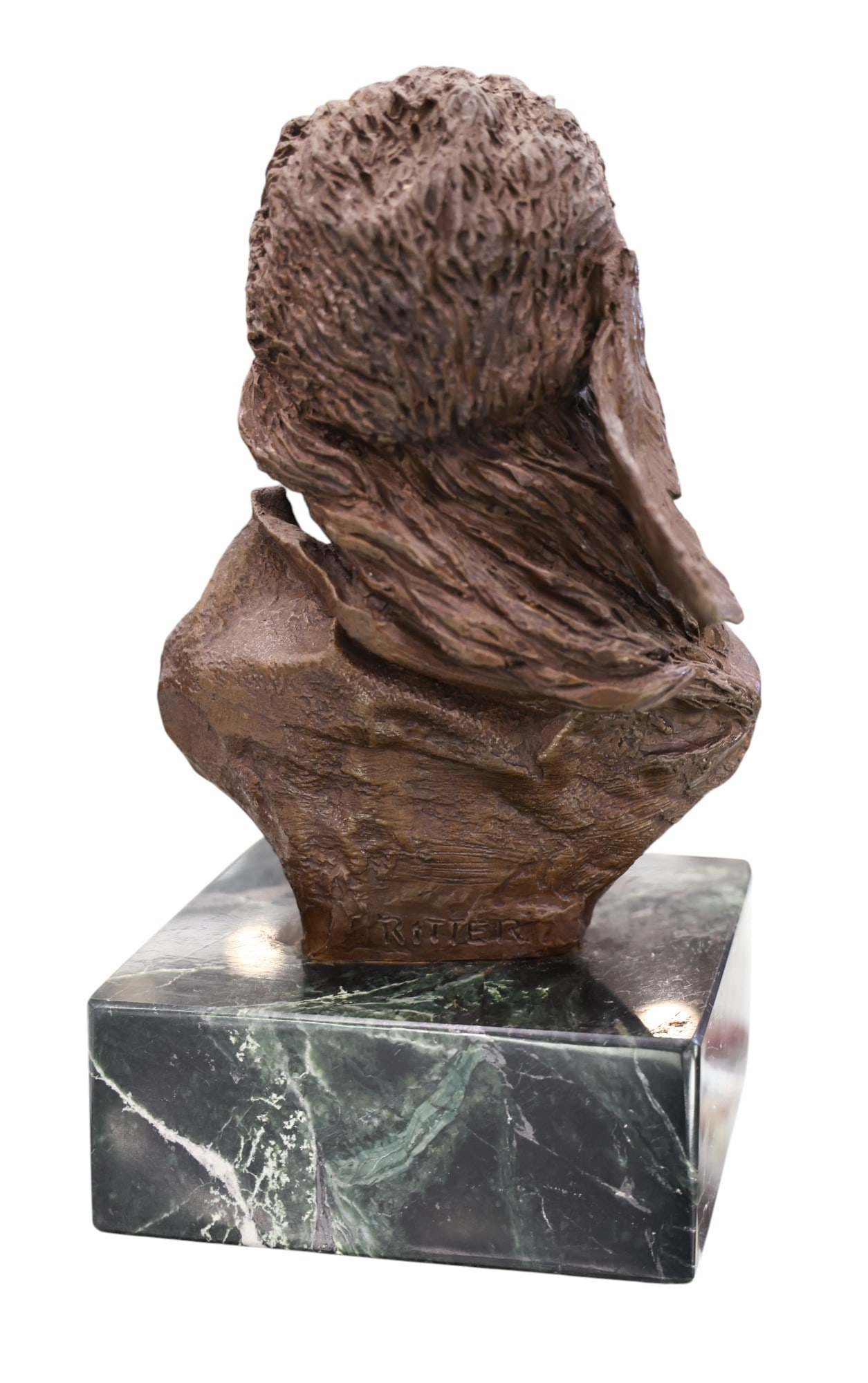 J. Ritter "Native Elder" Bronze Bust Sculpture - 2