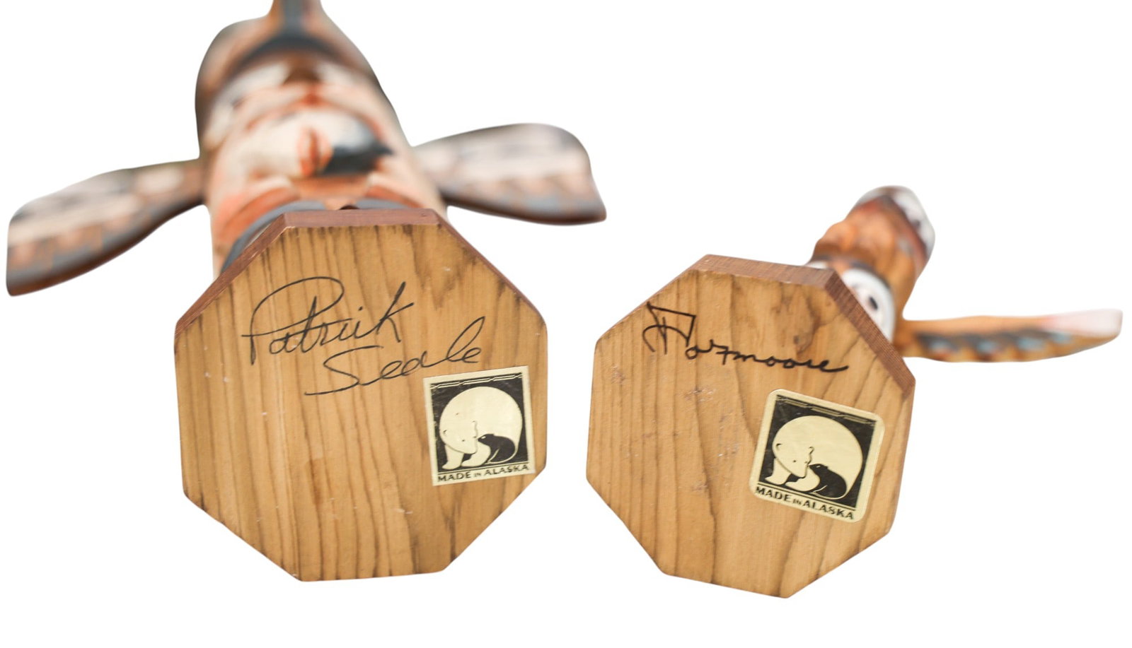 2pc Alaskan Northwest Coast Totem Pole Models - 2