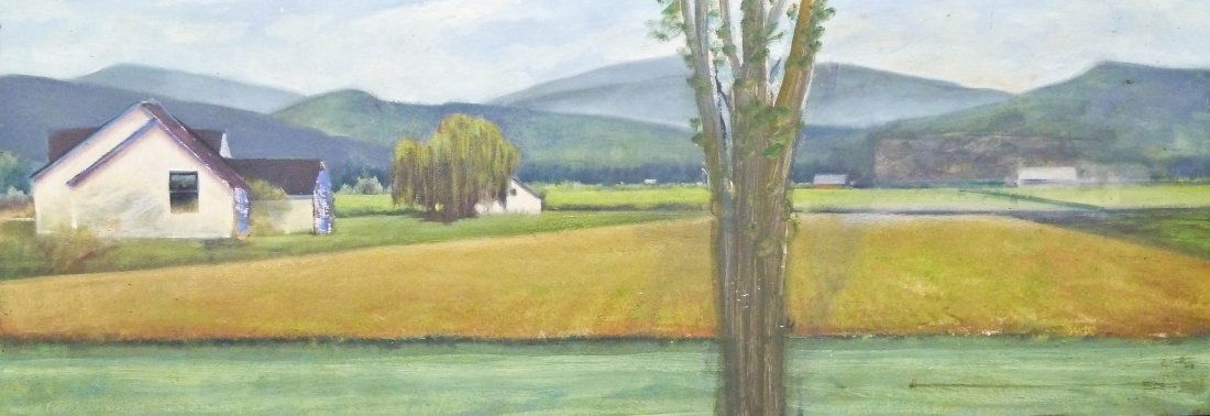 Paul Havas (1941-2012 WA) ''Garden in the Skagit'' 2002: Paul Havas (1941-2012 WA) ''Garden in the Skagit'' 2002 Oil/Board 21''x60''. Estate of William Ivey.