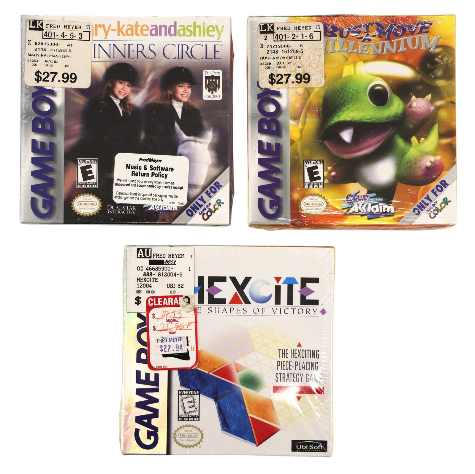 3pc Game Boy Color GBC Factory Sealed Video Games (1 of 2)