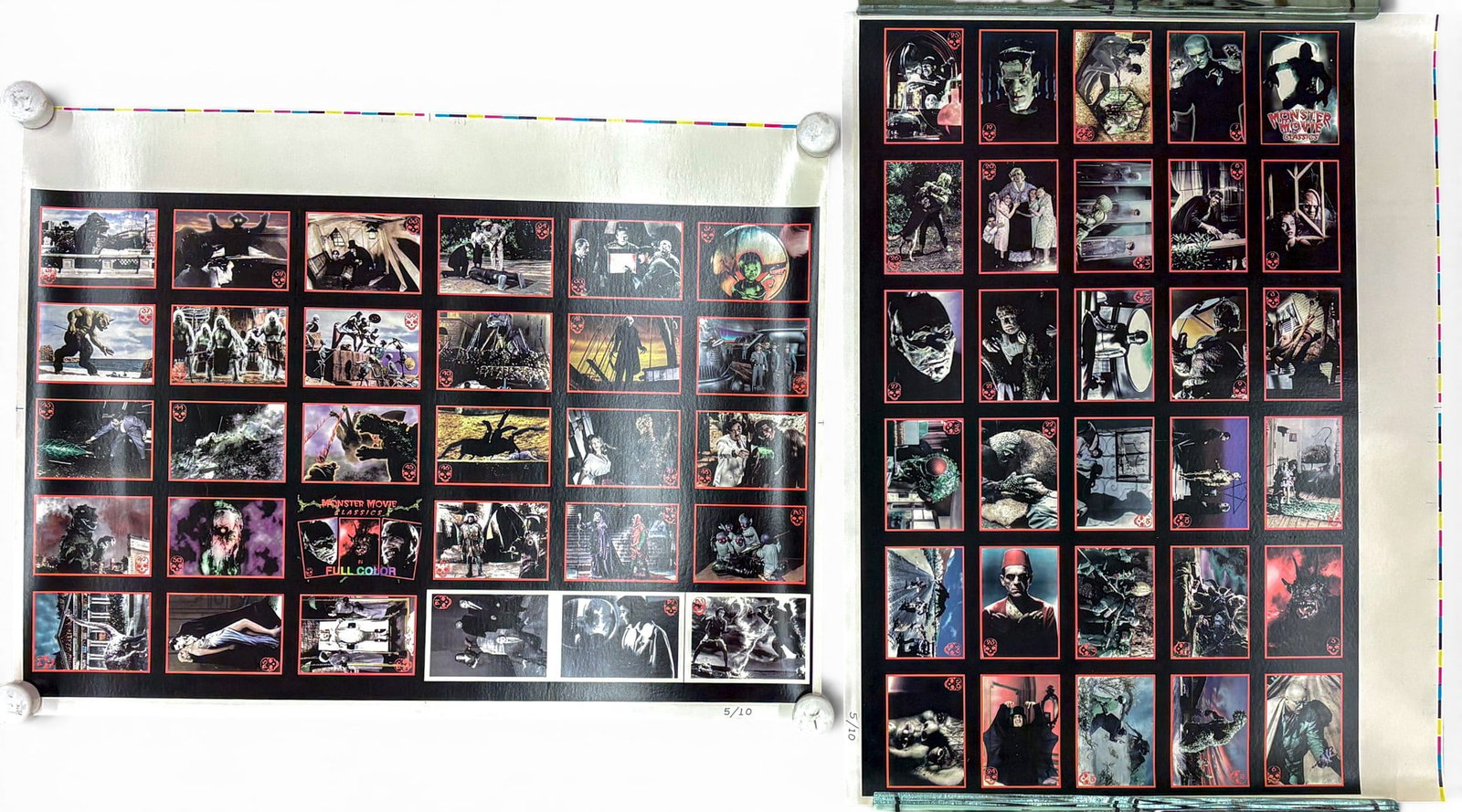 3pc Monster Movie Classics Uncut Card Sheets - 2