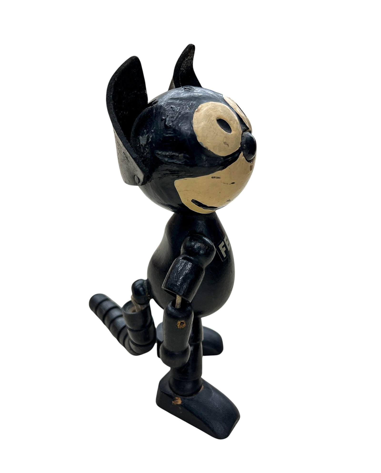 1920s Felix the Cat Articulated Painted Wood Doll - 2