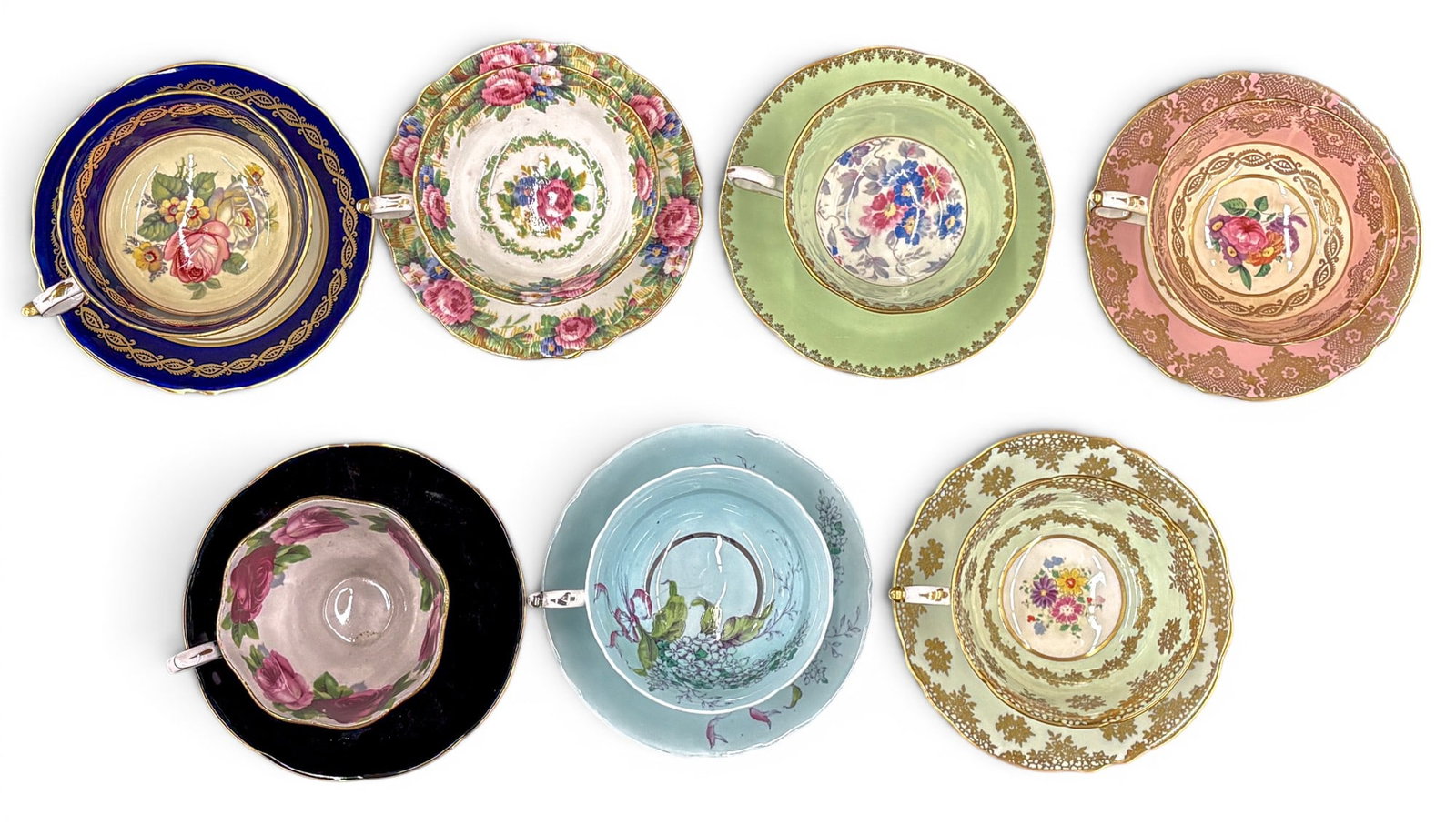 7pc Teacups & Saucers - 3