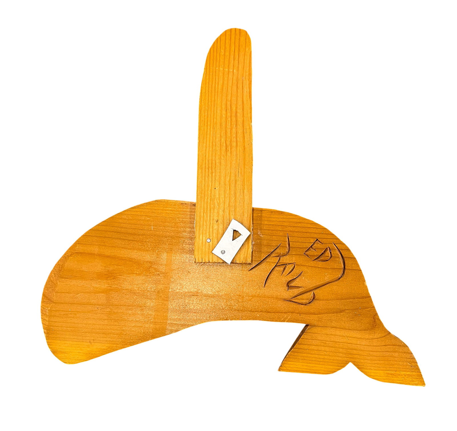 Ed Raub "Orca" Carved & Painted on Cedar - 2