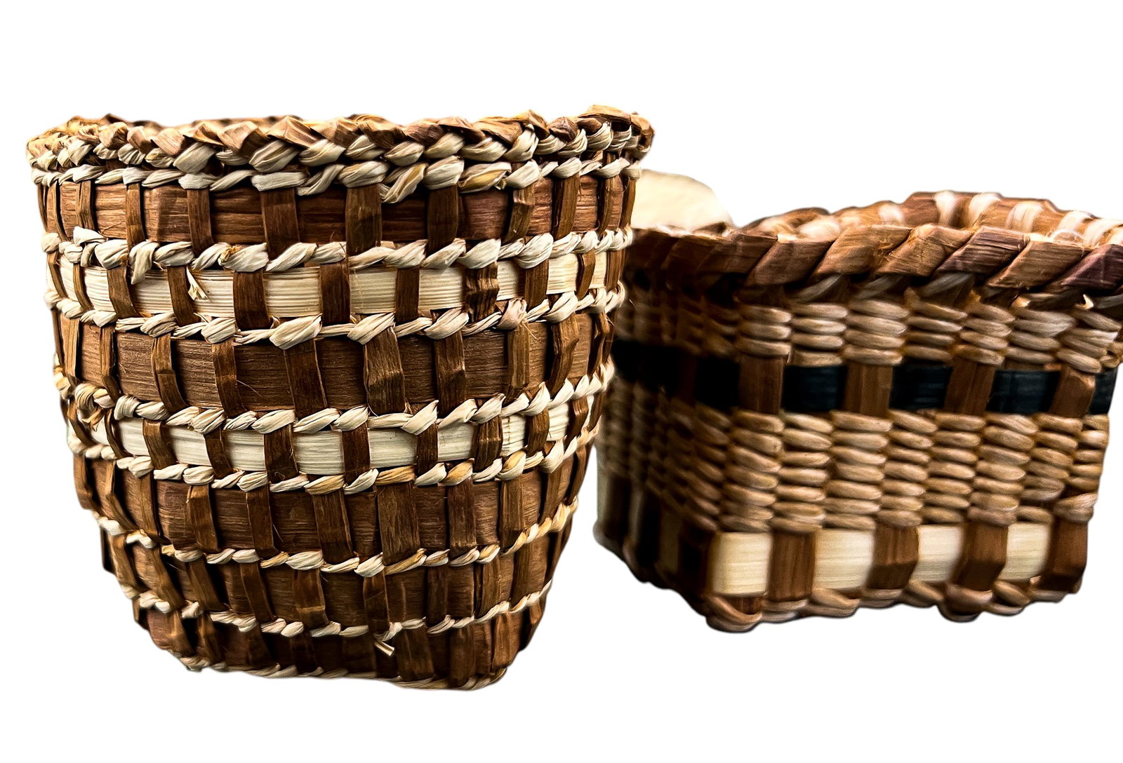 7pc Makah Cedar Baskets etc. - 2