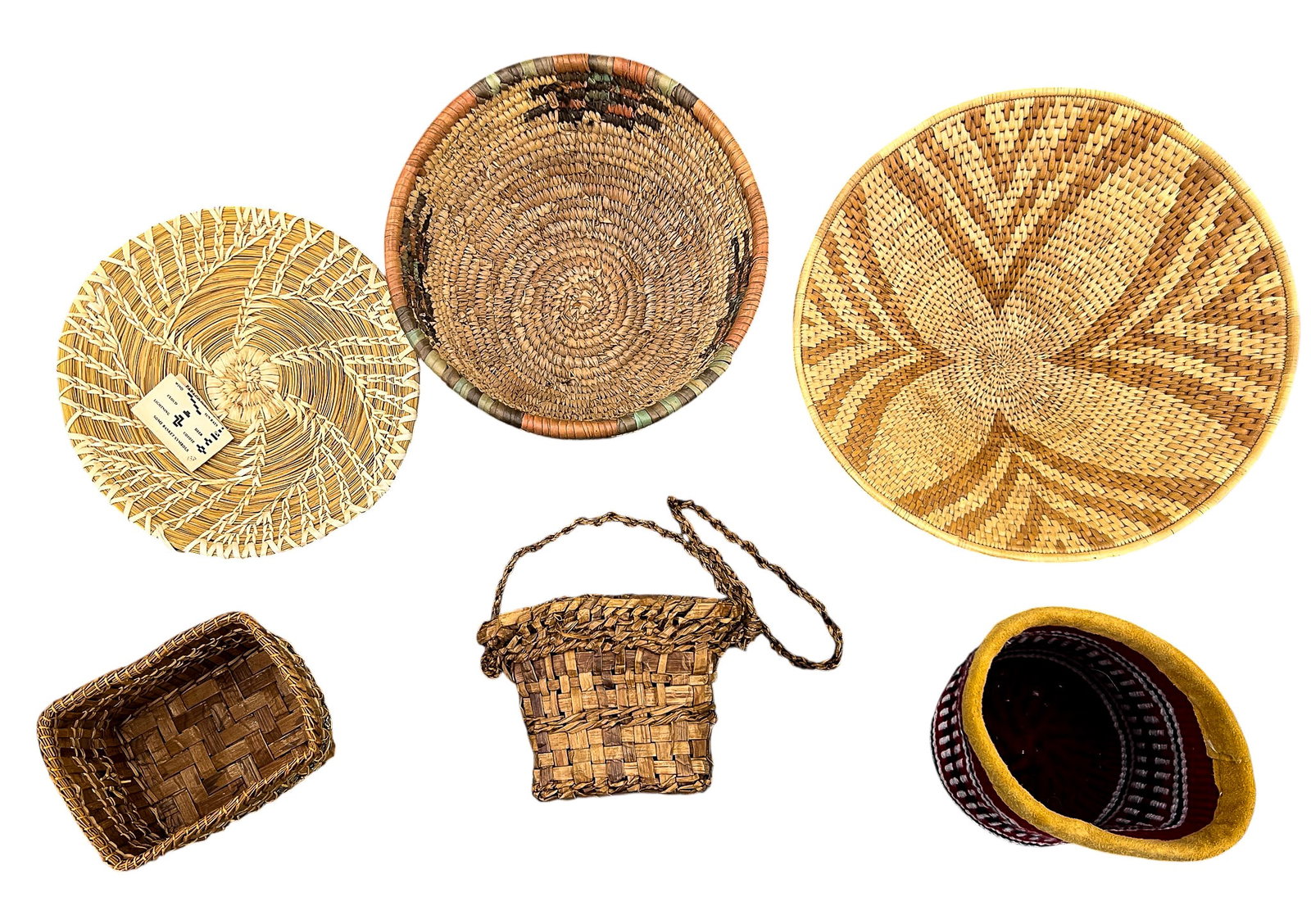 6pc Northwest Native Baskets etc. - 2