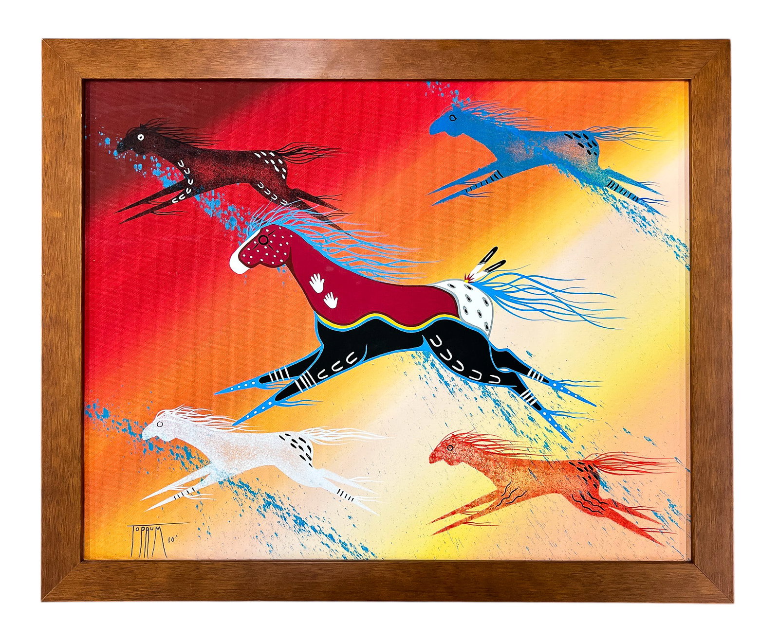 Grover Topaum "Spirit Horse" 2010 Oil on Board - 2