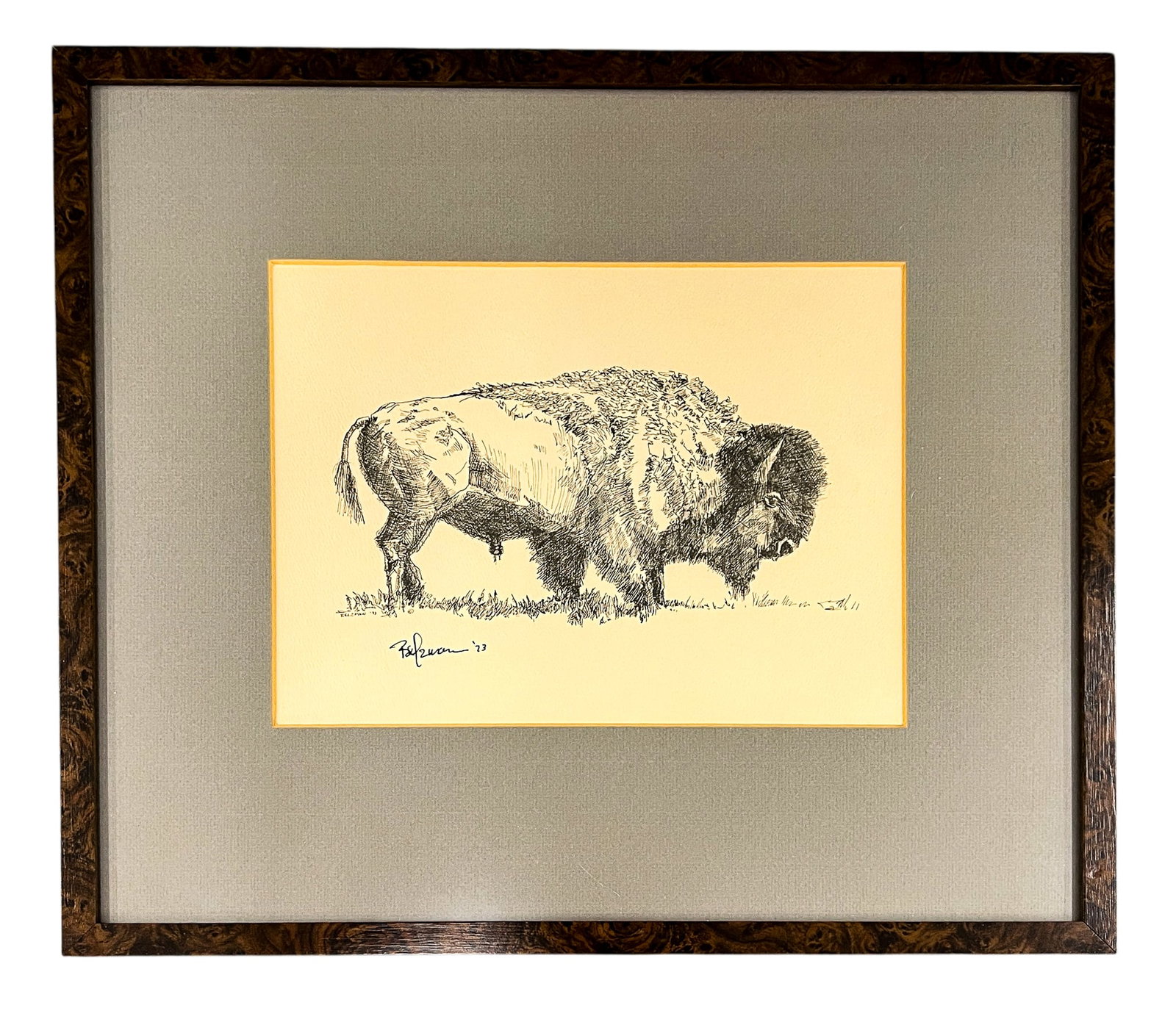 Steven Belzman "Buffalo" 1973 Lithograph - 2