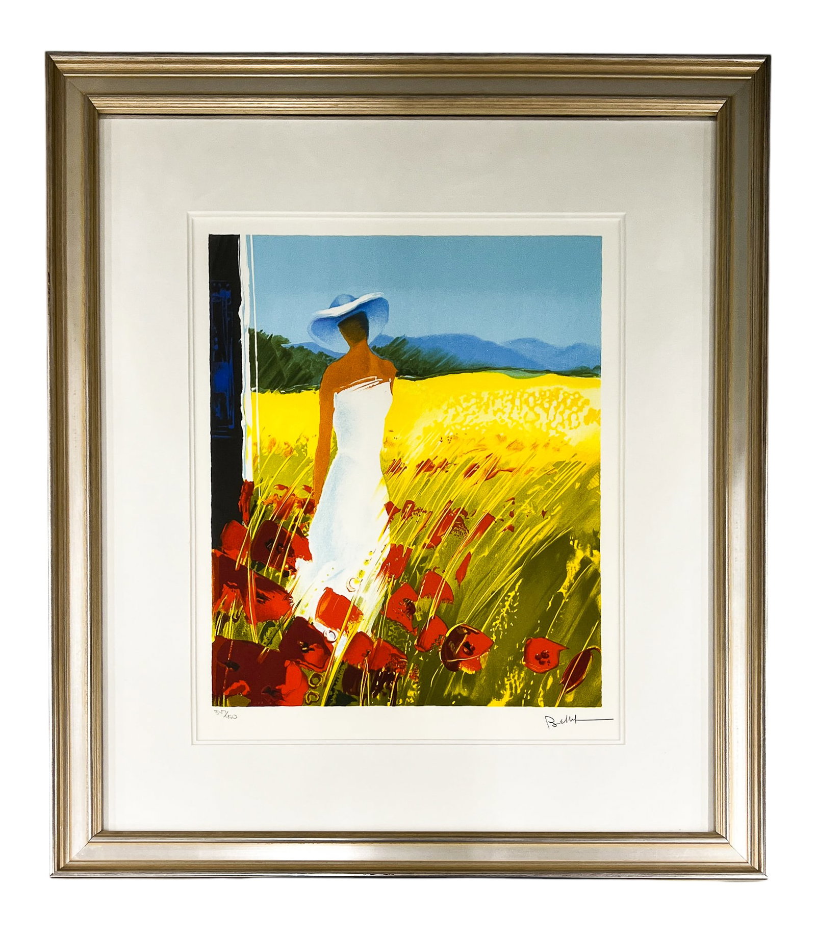 Emile Bellet "In the Poppy Field" Lithograph - 2