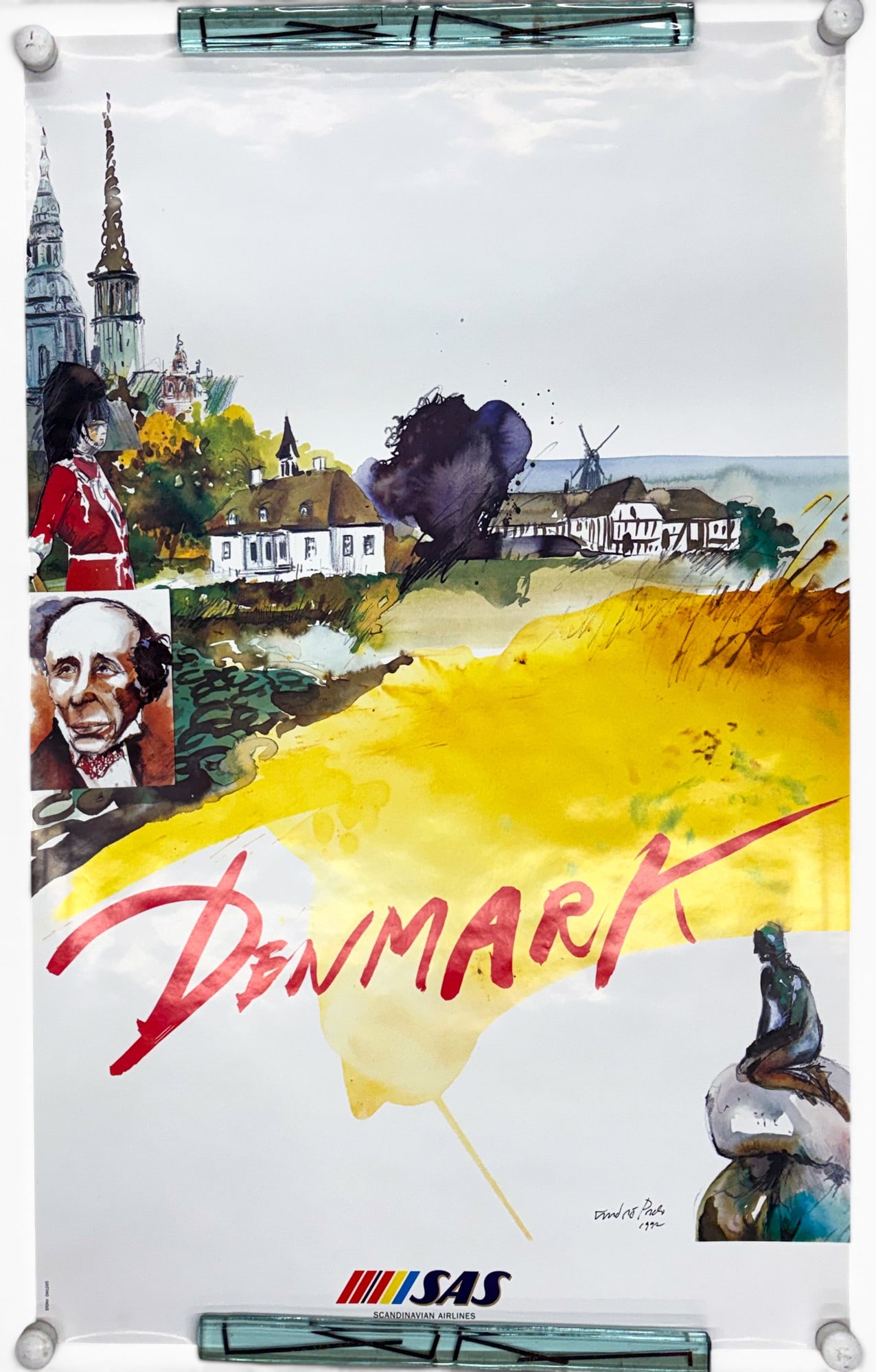 3pc Scandinavian Airlines Andre Prah Advertisement Posters - 2