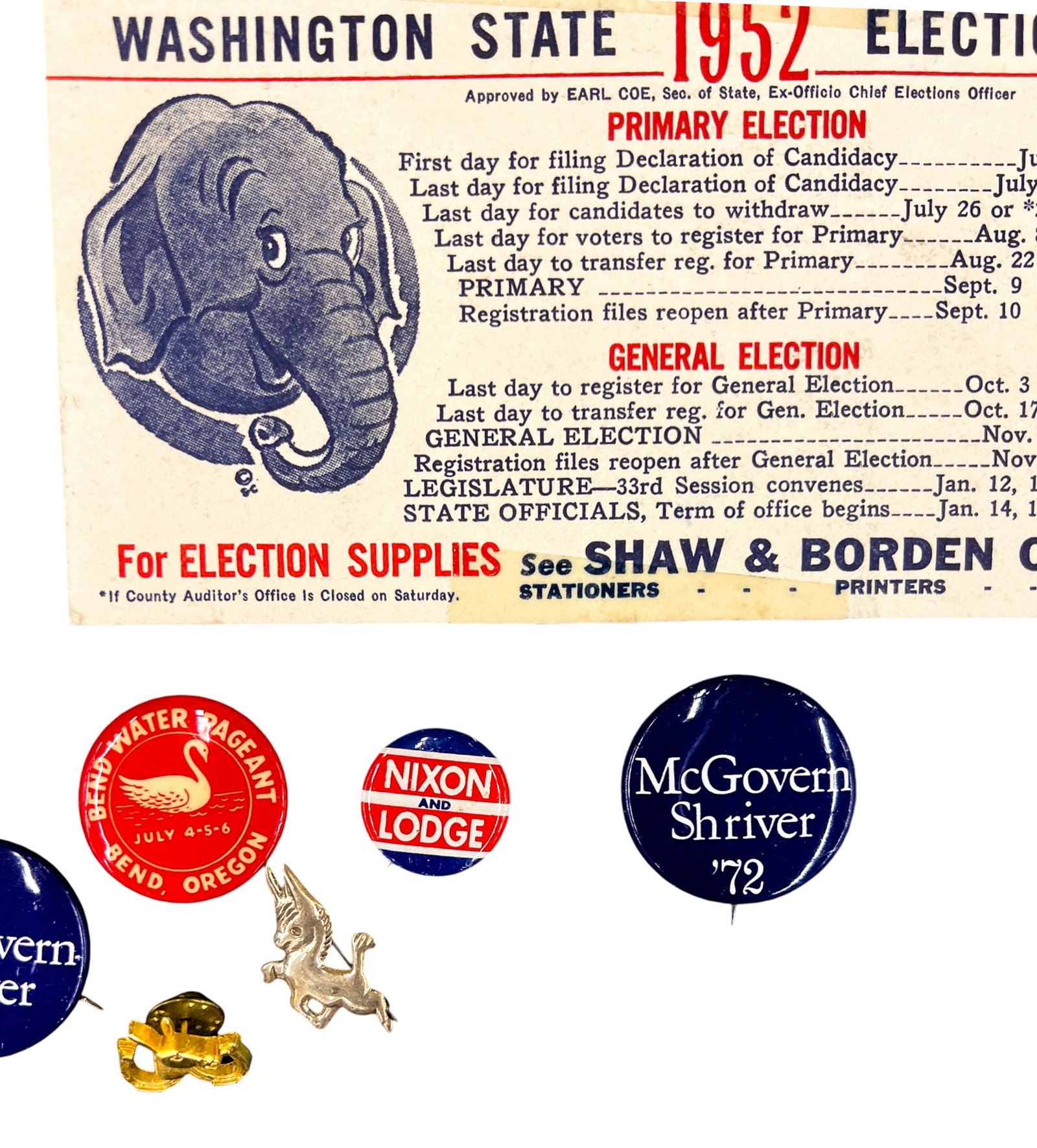 73pc Political Buttons & Ephemera etc. - 6