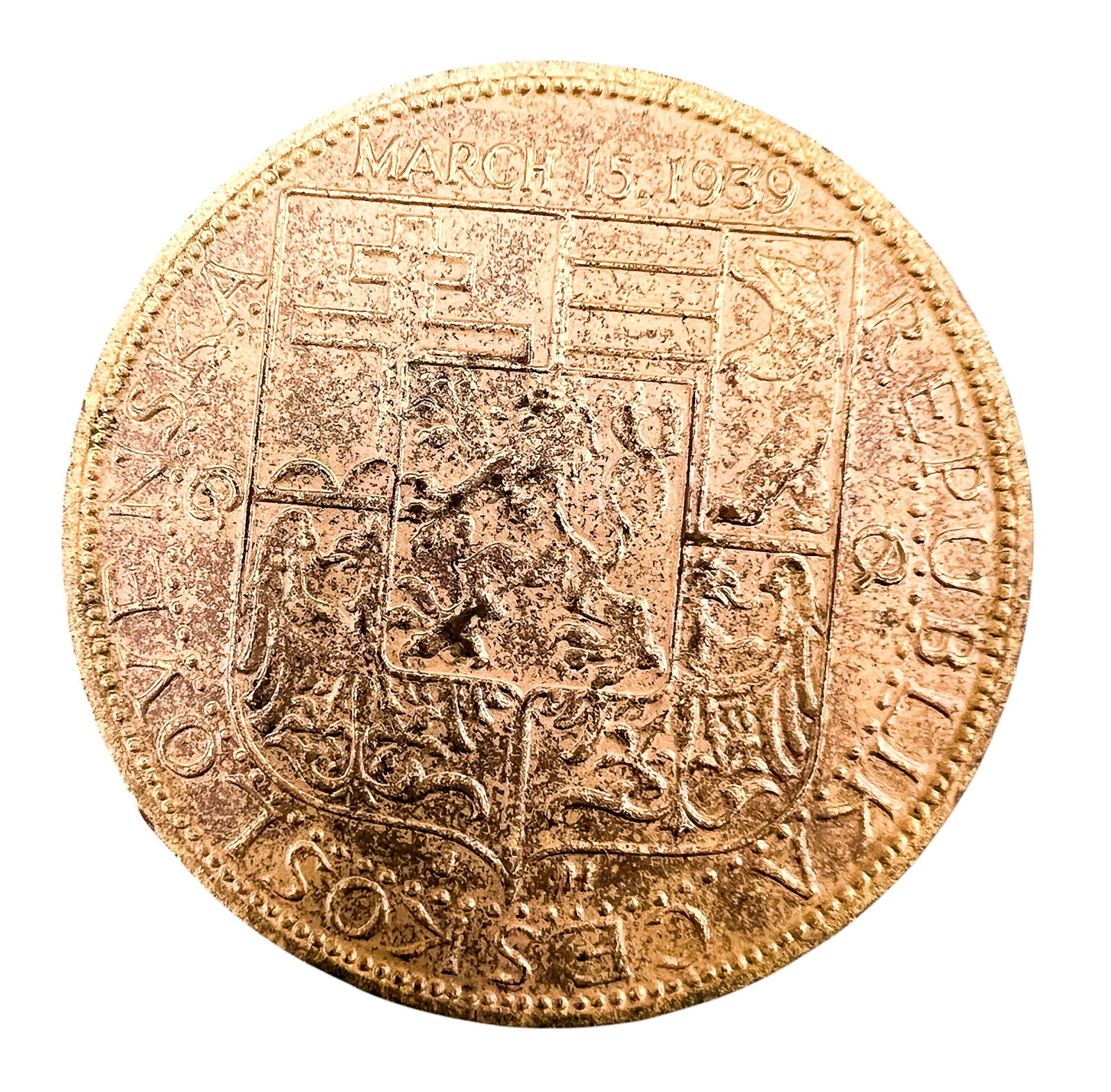 1939 New York World's Fair Czechoslovakian Bronze Medal - 2