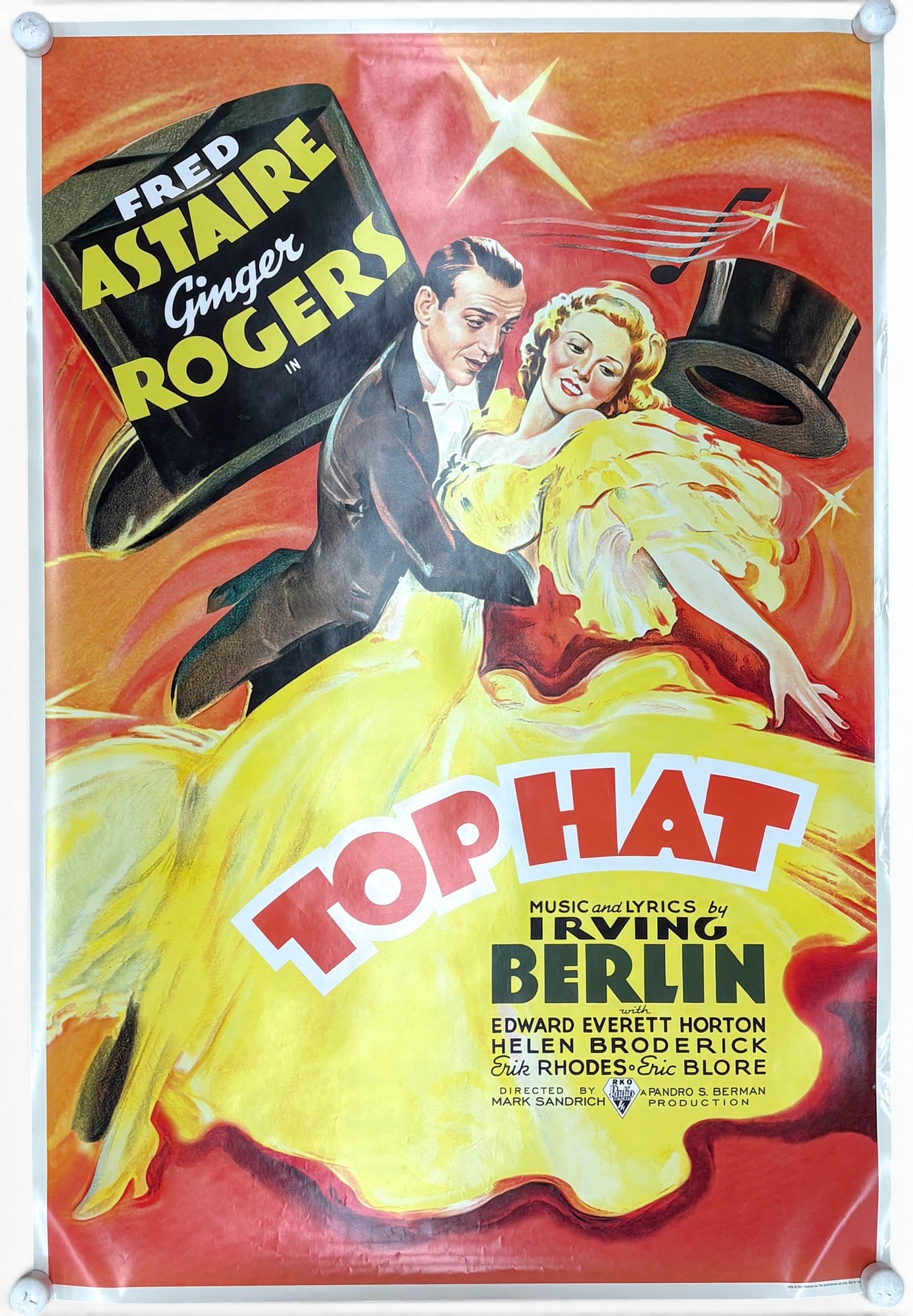 4pc Fred Astaire & Ginger Rogers Reproduction Movie Posters - 4